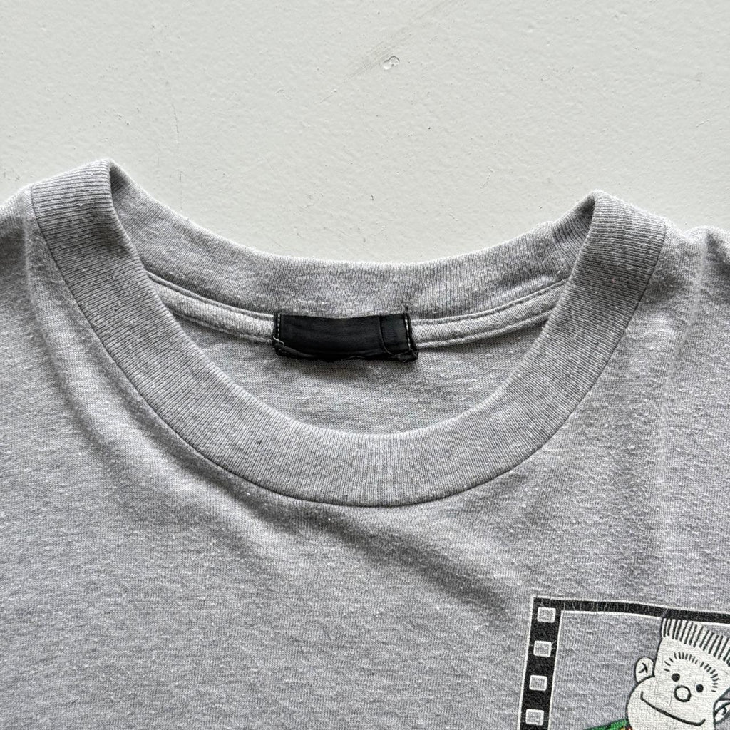 Grey Mafalda Grey Cartoon 80s Vintage Graphic T-Shirt - Medium