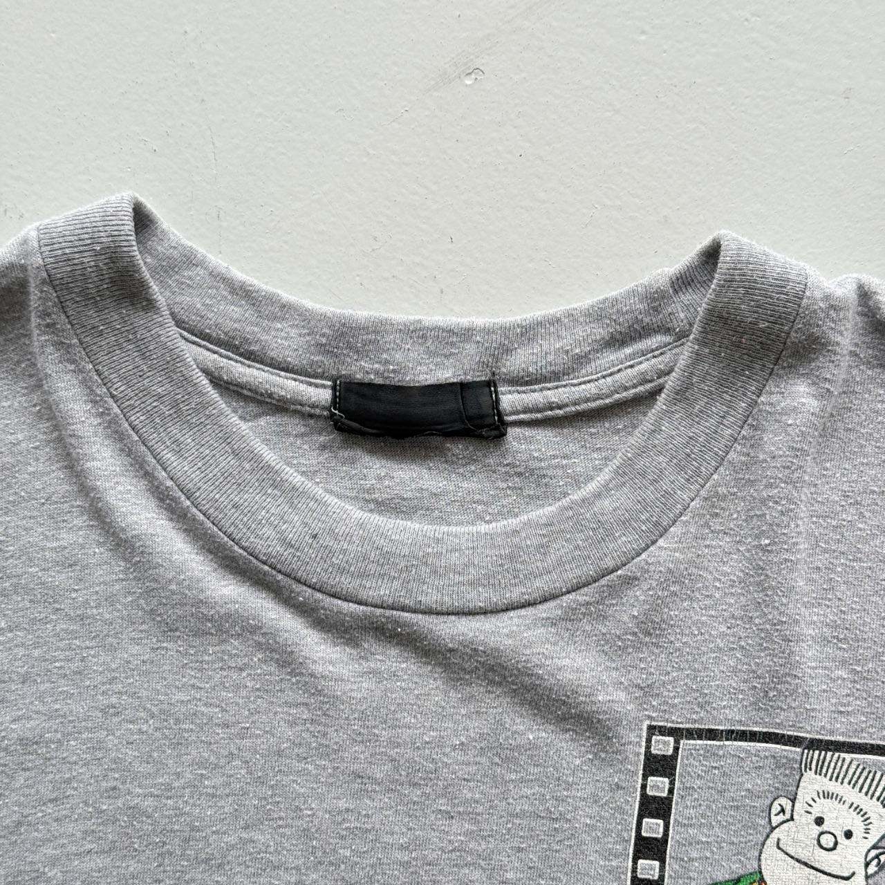 Grey Mafalda Grey Cartoon 80s Vintage Graphic T-Shirt - Medium