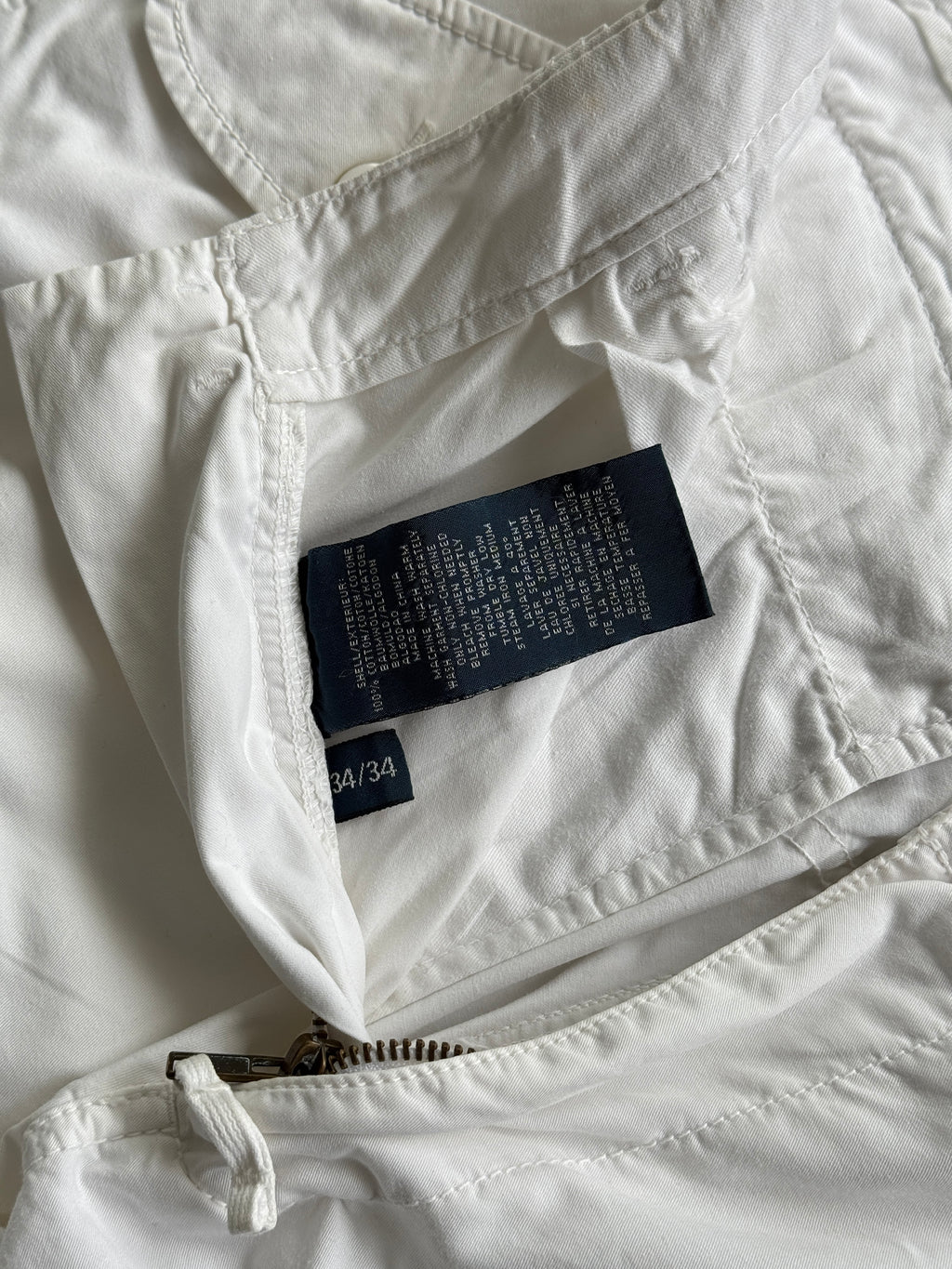 White Ralph Lauren 90's Vintage Cargo Pants Trousers - W34 x L34