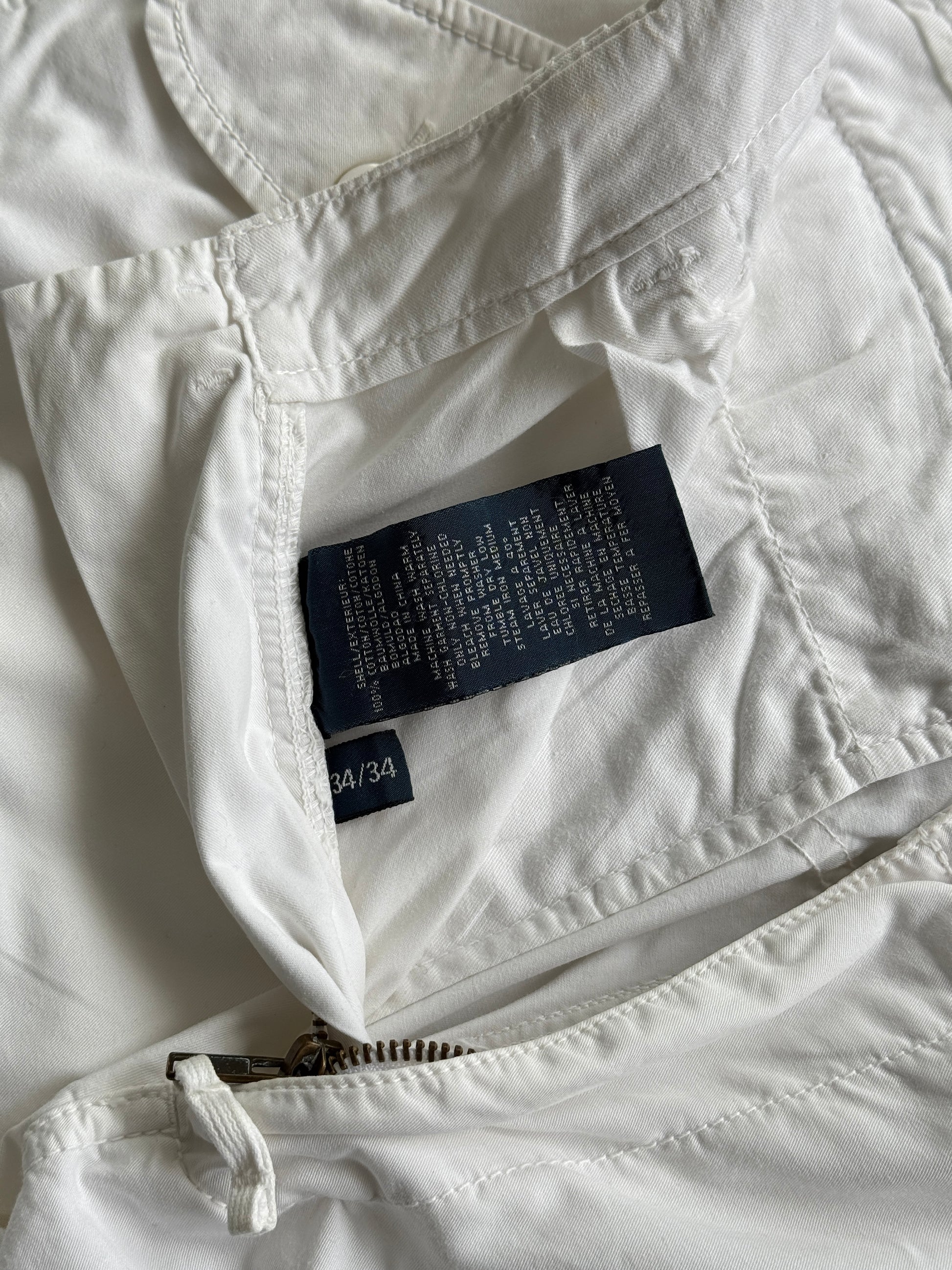 White Ralph Lauren 90's Vintage Cargo Pants Trousers - W34 x L34
