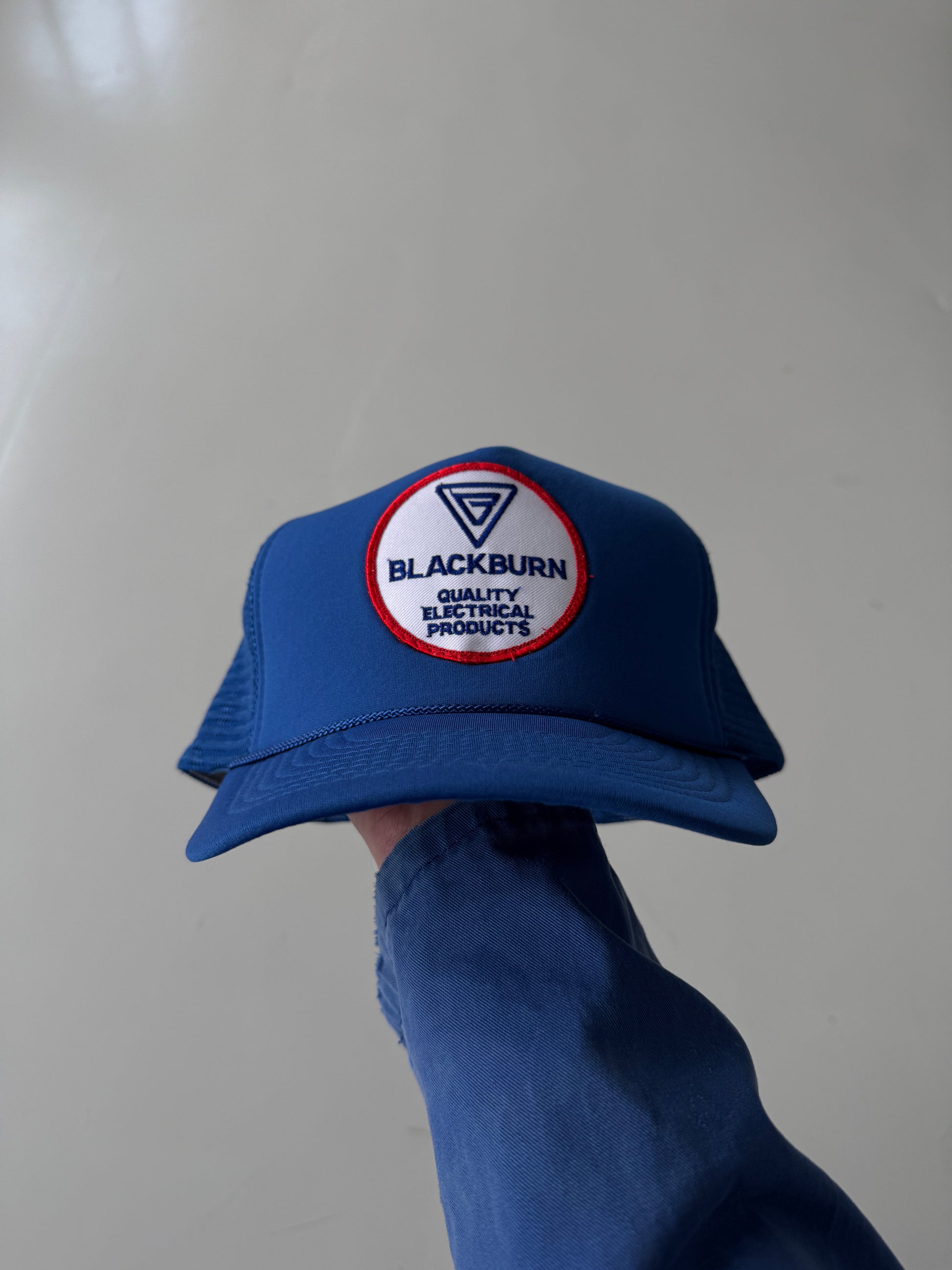 Blue Blackburn Vintage Foam and Mesh Workwear SnapBack Trucker Cap