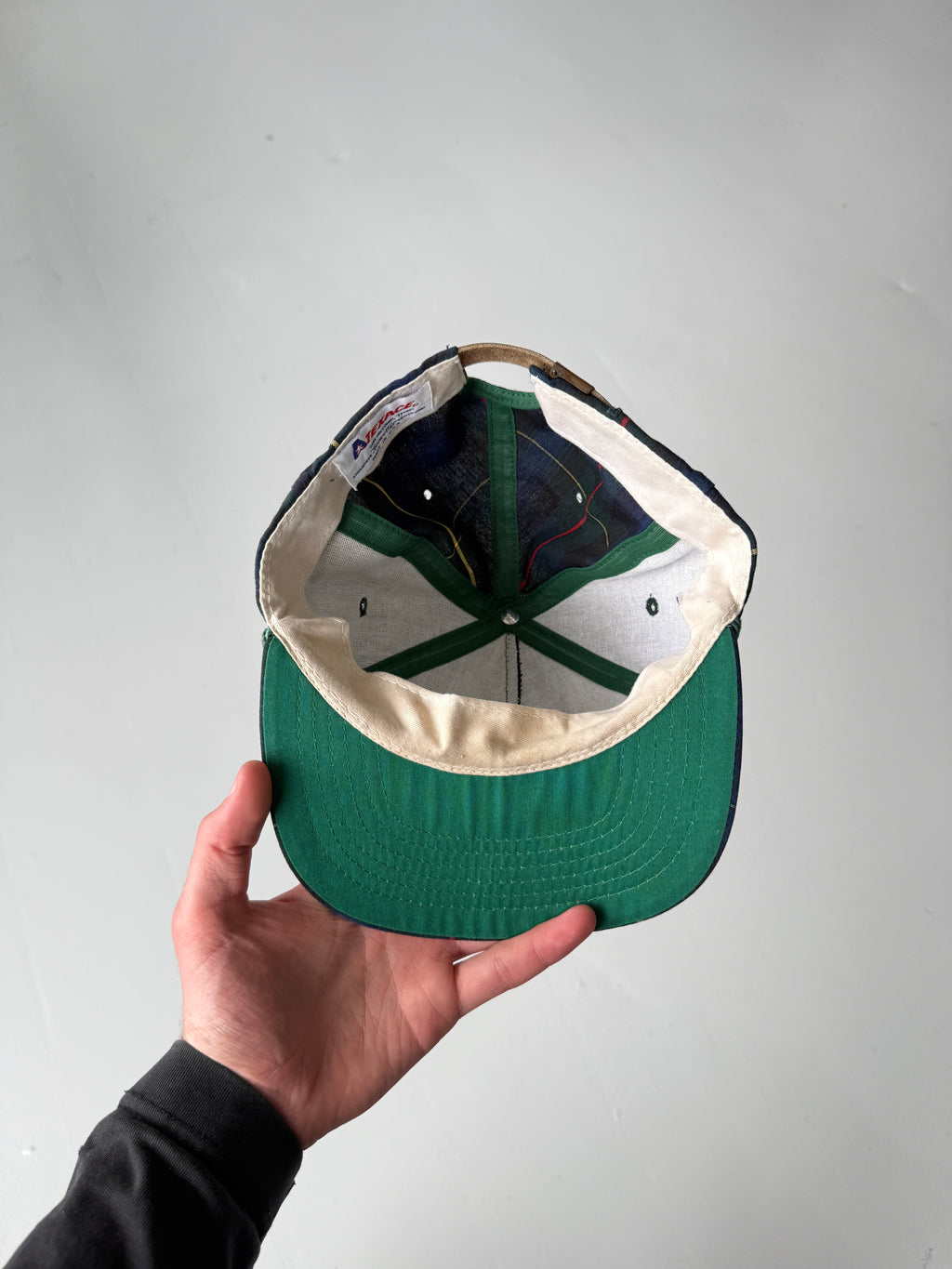 Blue Cheque Golf Vintage Cotton SnapBack Trucker Cap