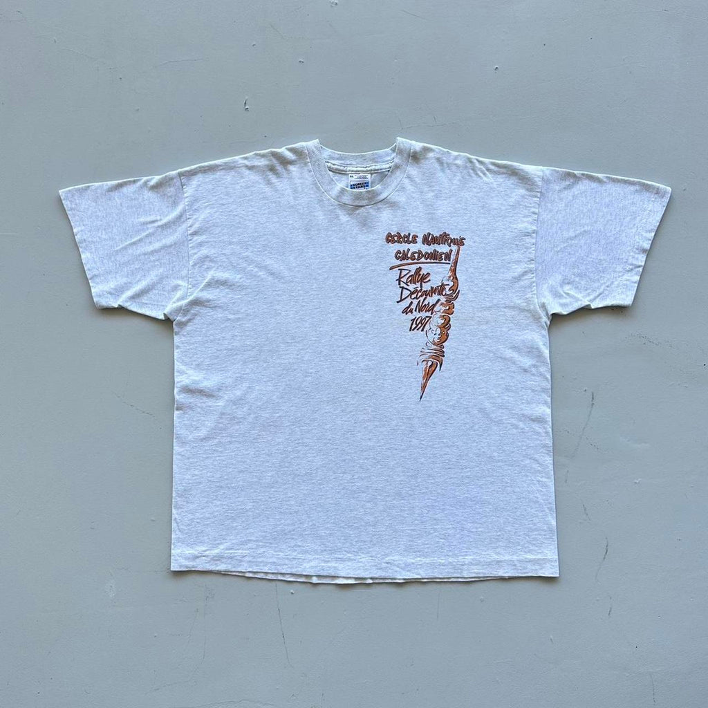 Grey Tribal / Surfwear 90s Vintage T-shirt - 2XL