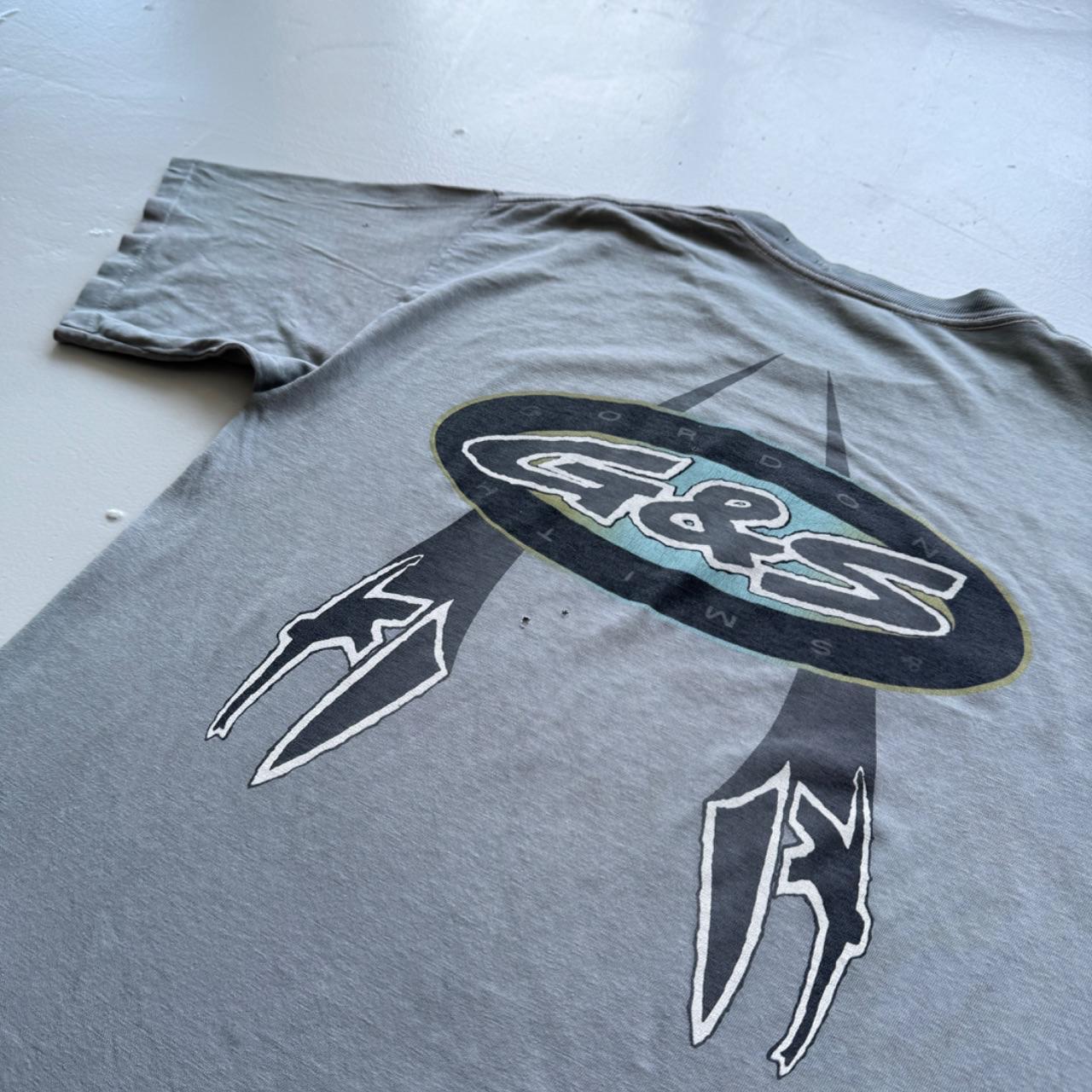 Blue Green Overdyed G&S 00's Graphic Vintage T-shirt - Large