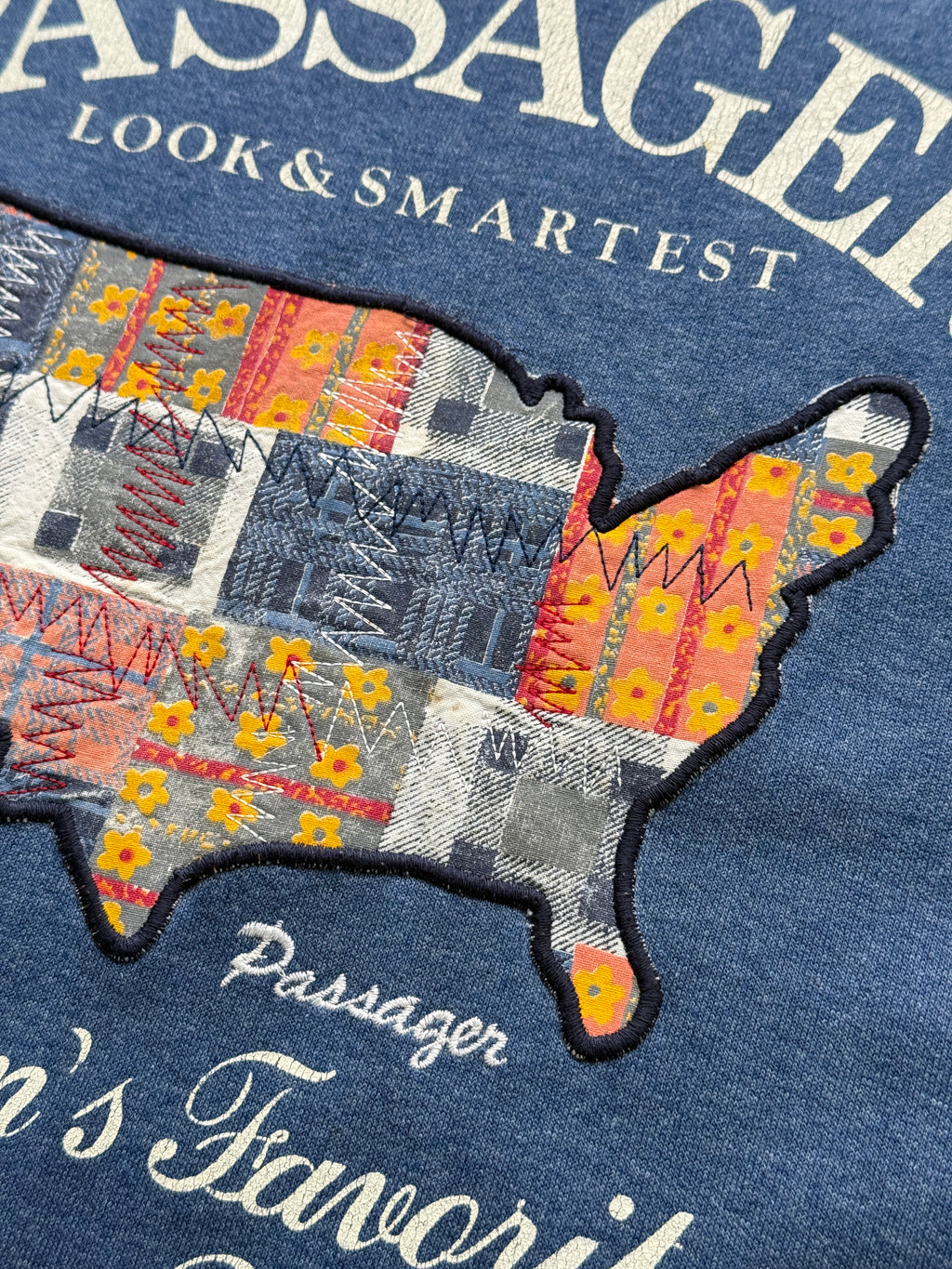 Passager Look & Smartest USA Map 90's Vintage Sweatshirt - Large/XL