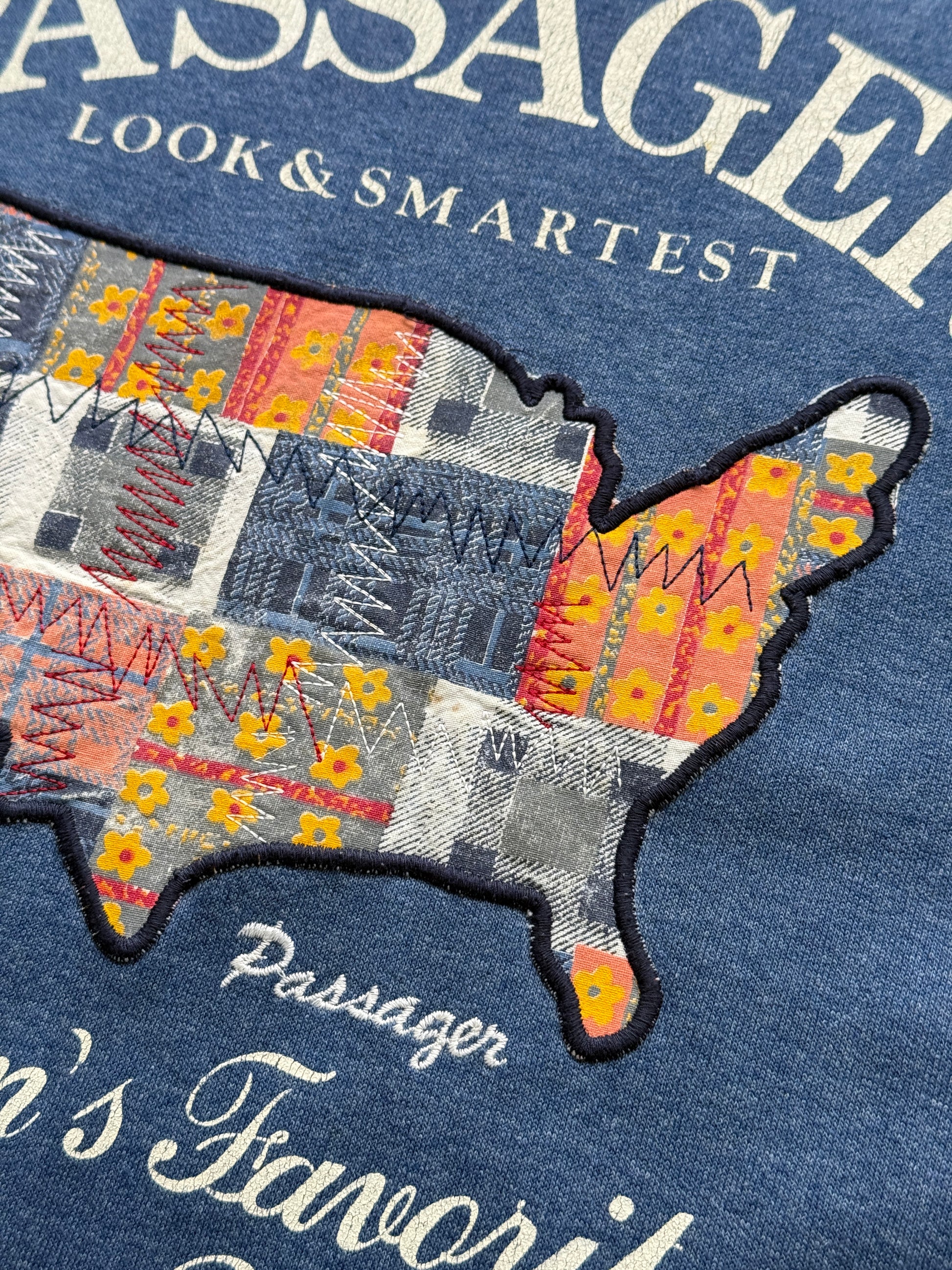 Passager Look & Smartest USA Map 90's Vintage Sweatshirt - Large/XL