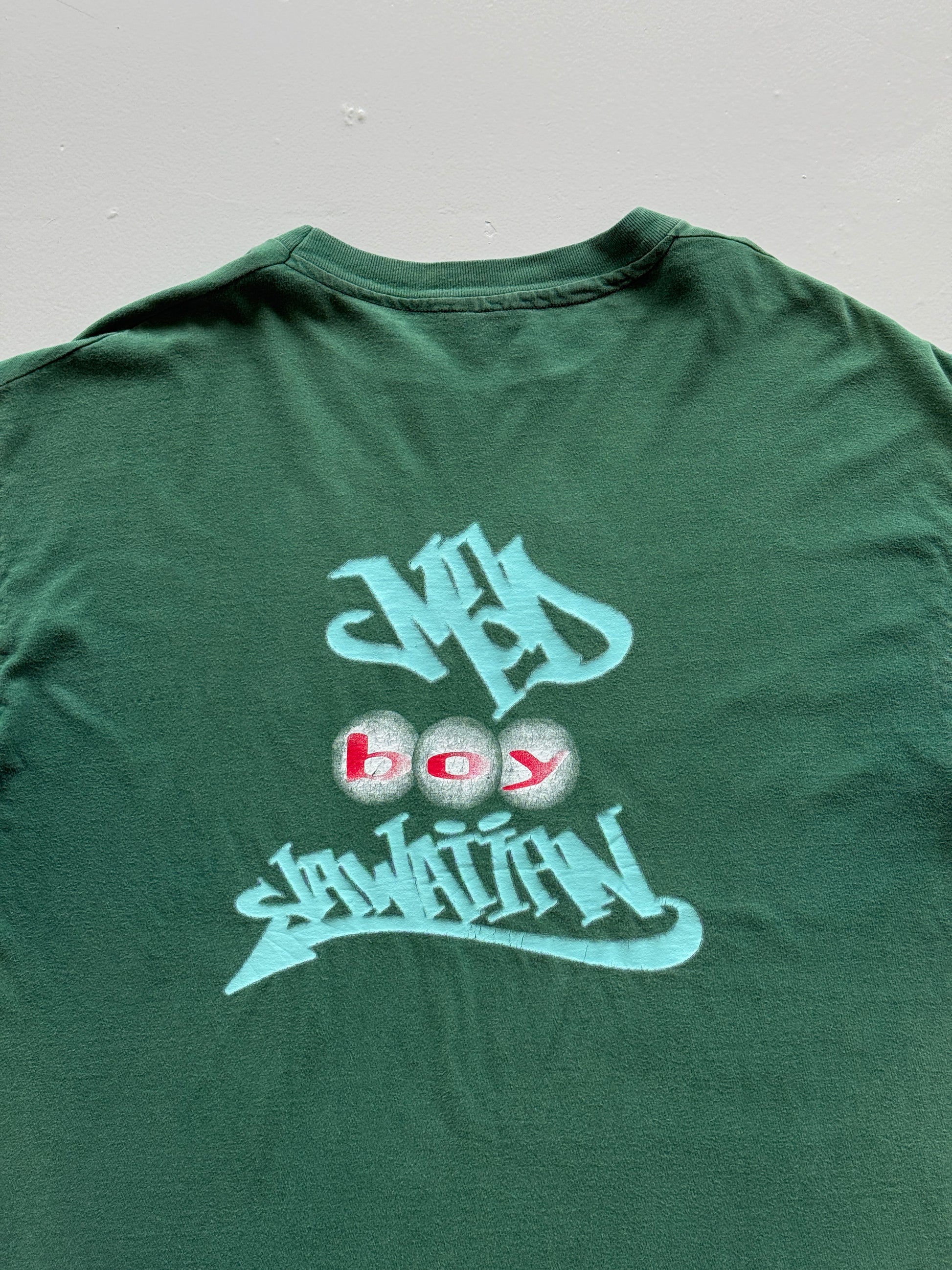 Green Mad Boy 90's Vintage Single Stitch Hip Hop Graphic T-Shirt - XL