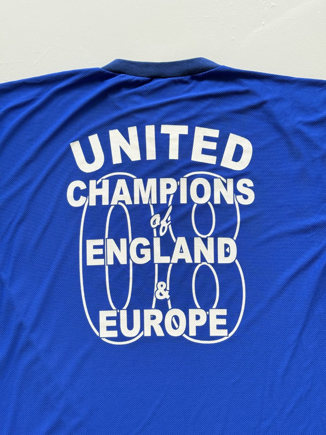 Manchester United Champions of England & Europe 2008 Vintage Football T-Shirt -