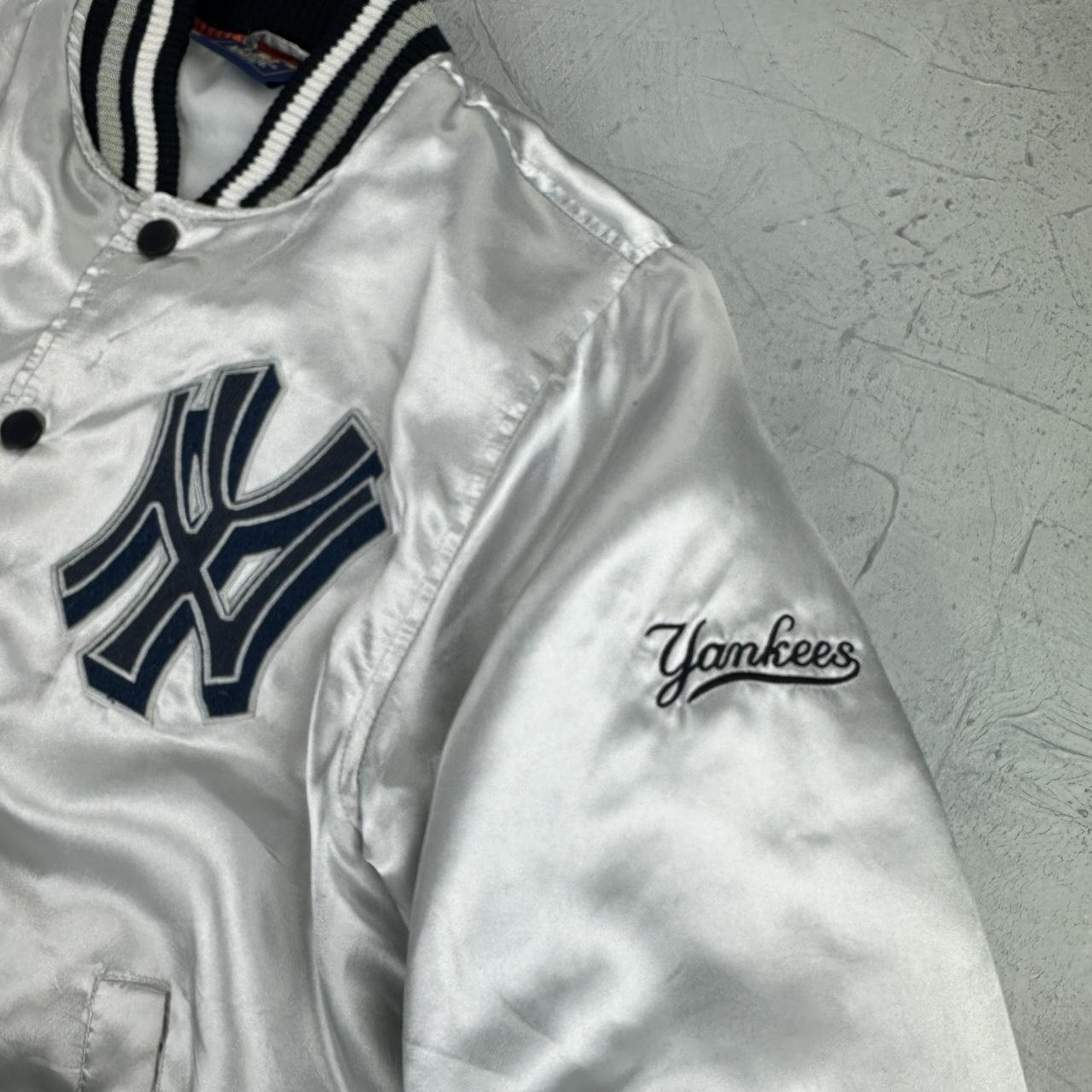 New York Yankees Silver Rare Vintage Varsity Jacket - Medium