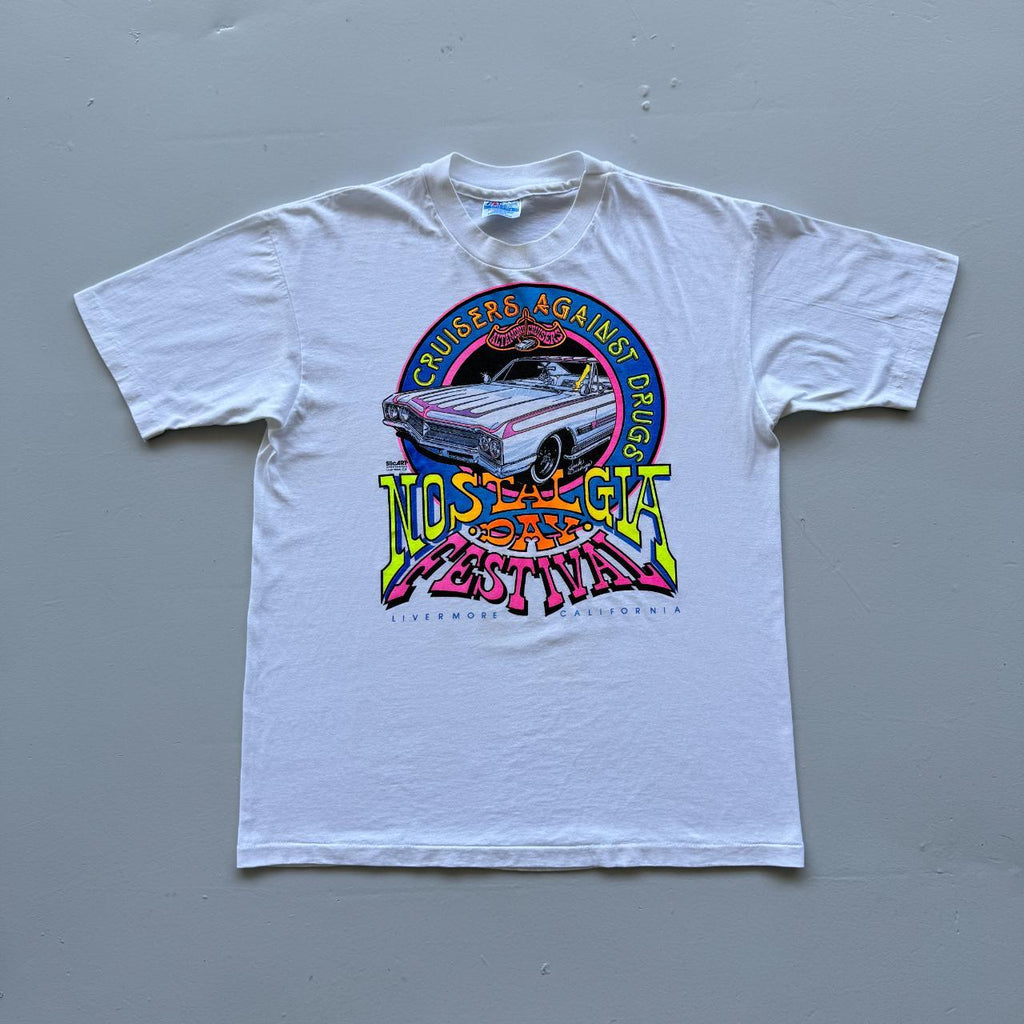 White Cruisers Against Drugs Vintage 90s T-shirt - Large