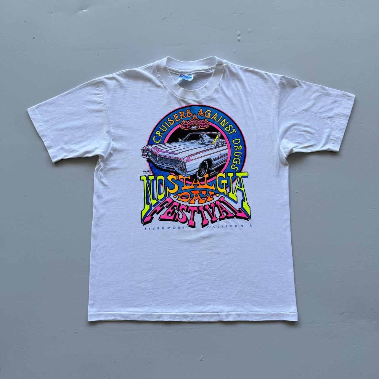 White Cruisers Against Drugs Vintage 90s T-shirt - Large