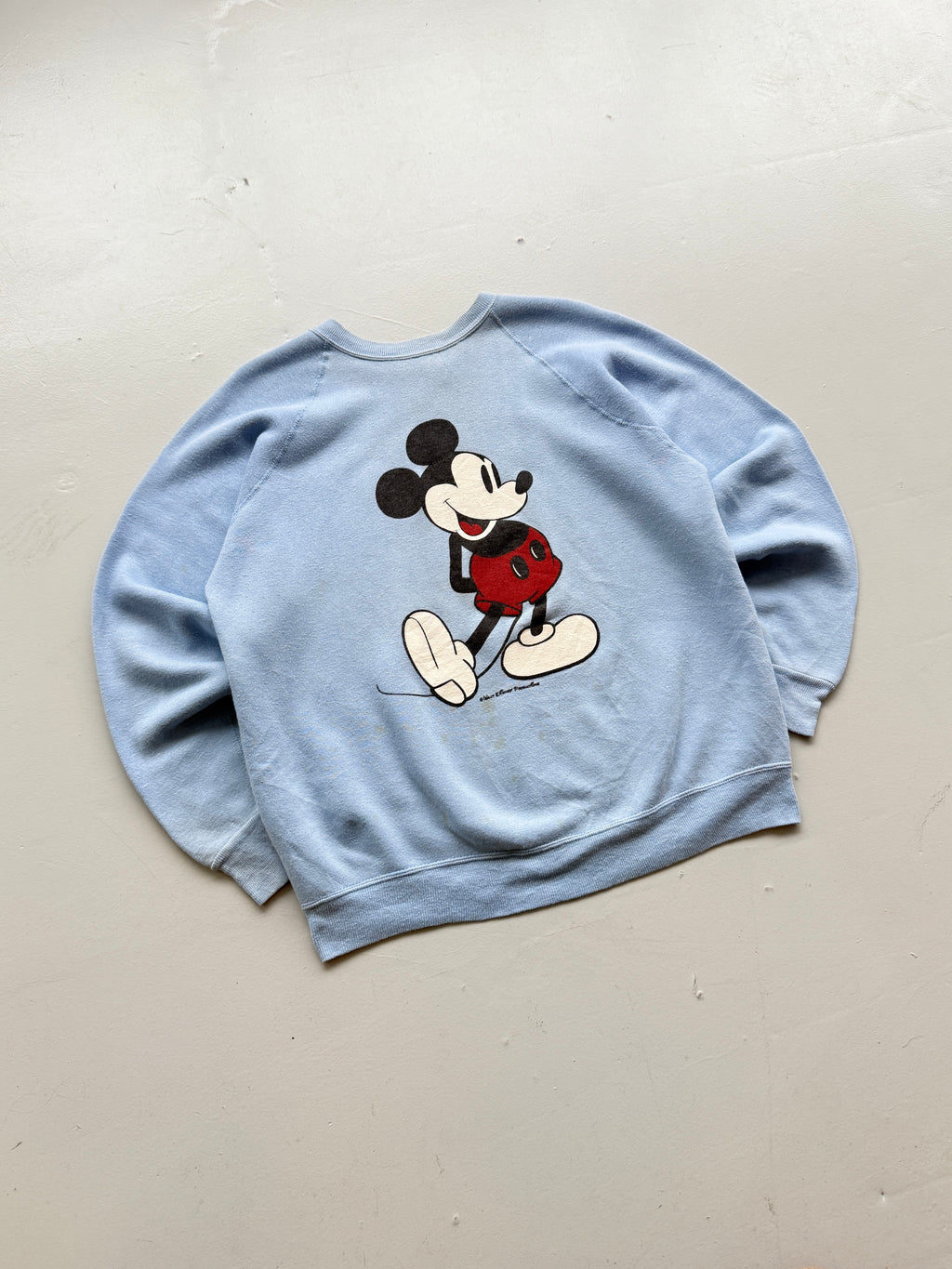 Blue Mickey Mouse 90's Vintage Disney Graphic Sweatshirt Jumper - Small