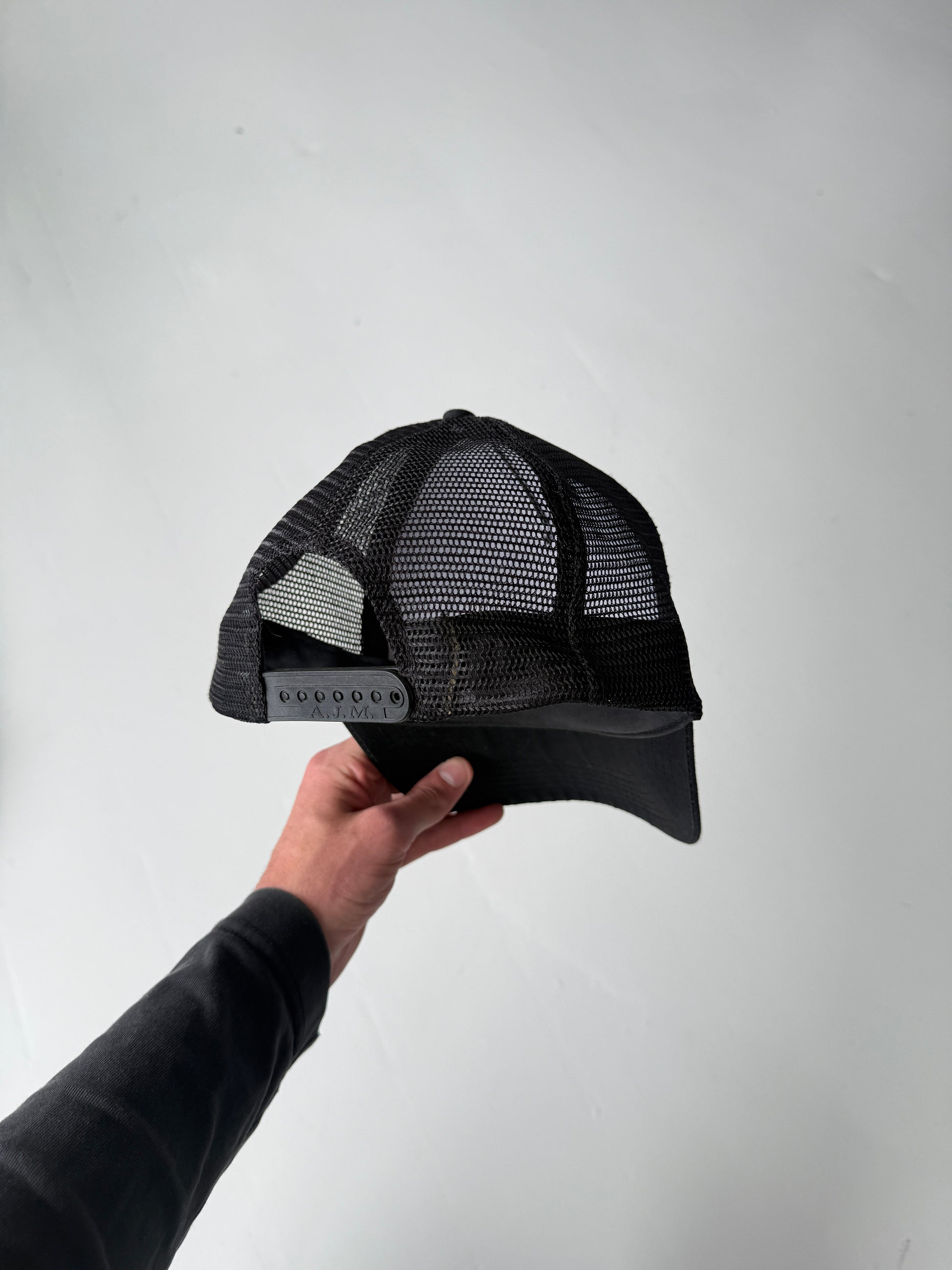 Black Bill Jenkins Vintage Canvas and Mesh SnapBack Trucker Cap