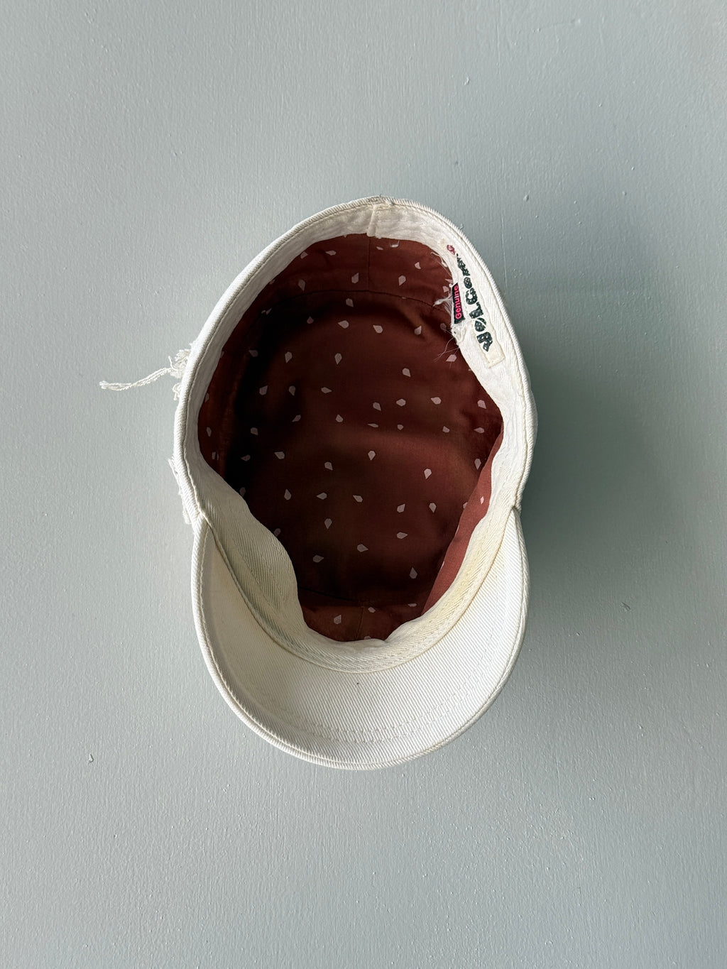 White Volcom Studded Surf Y2K Cadet Cap Military Style 00's Grunge Aesthetic