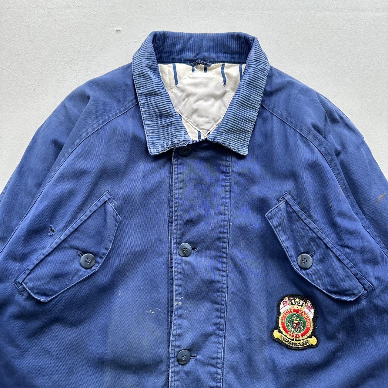Vintage Blue Wrangler 70s/80s Padded Chore Jacket - Large