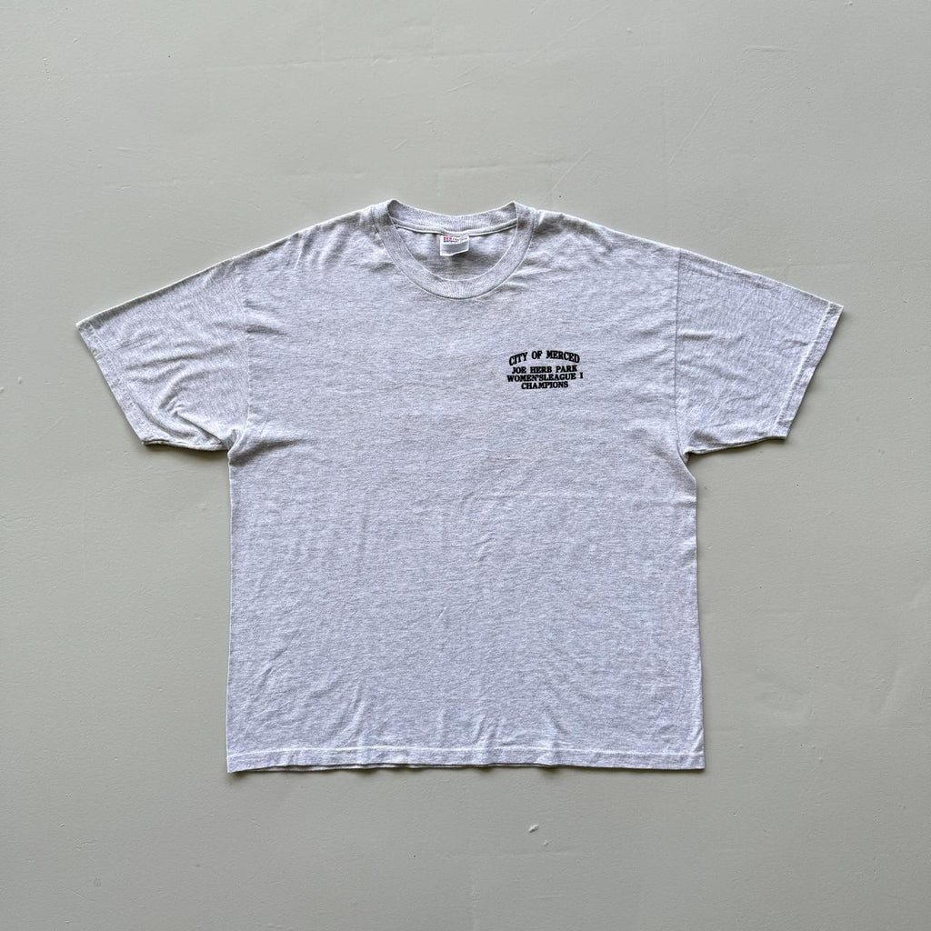 Grey Merced City Softball Vintage 90s T-shirt - XL