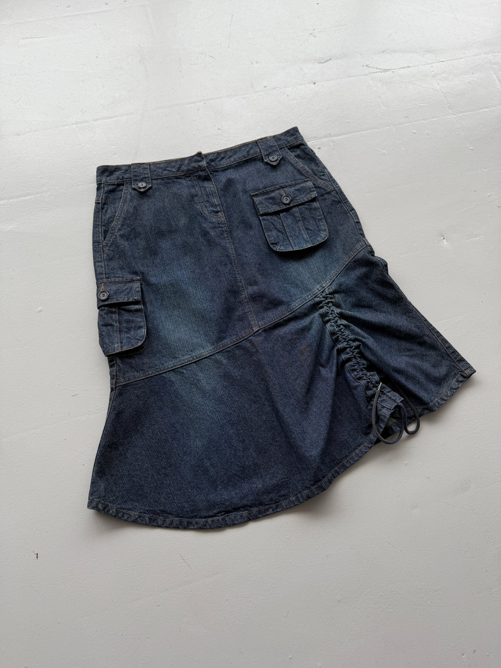 Blue KIT Y2K Vintage Denim Midi Skirt - UK 18