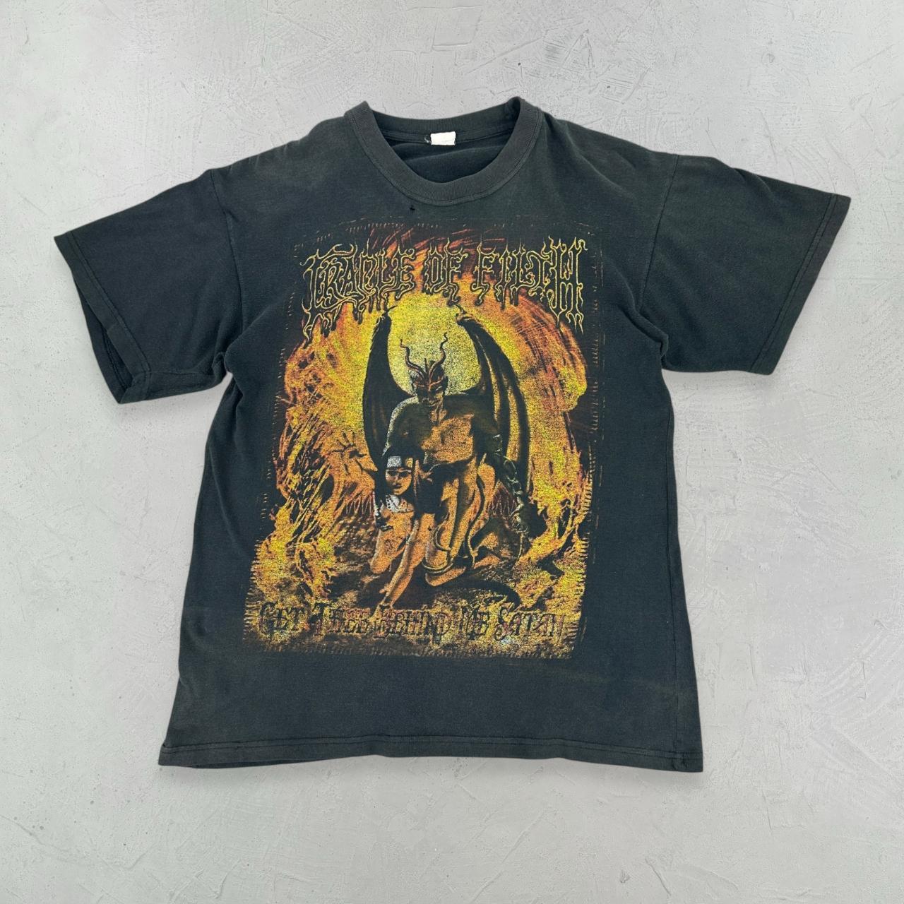 Cradle Of Filth Rare Get Thee Behind Me Satan 90s Metal Band T-shirt - Large