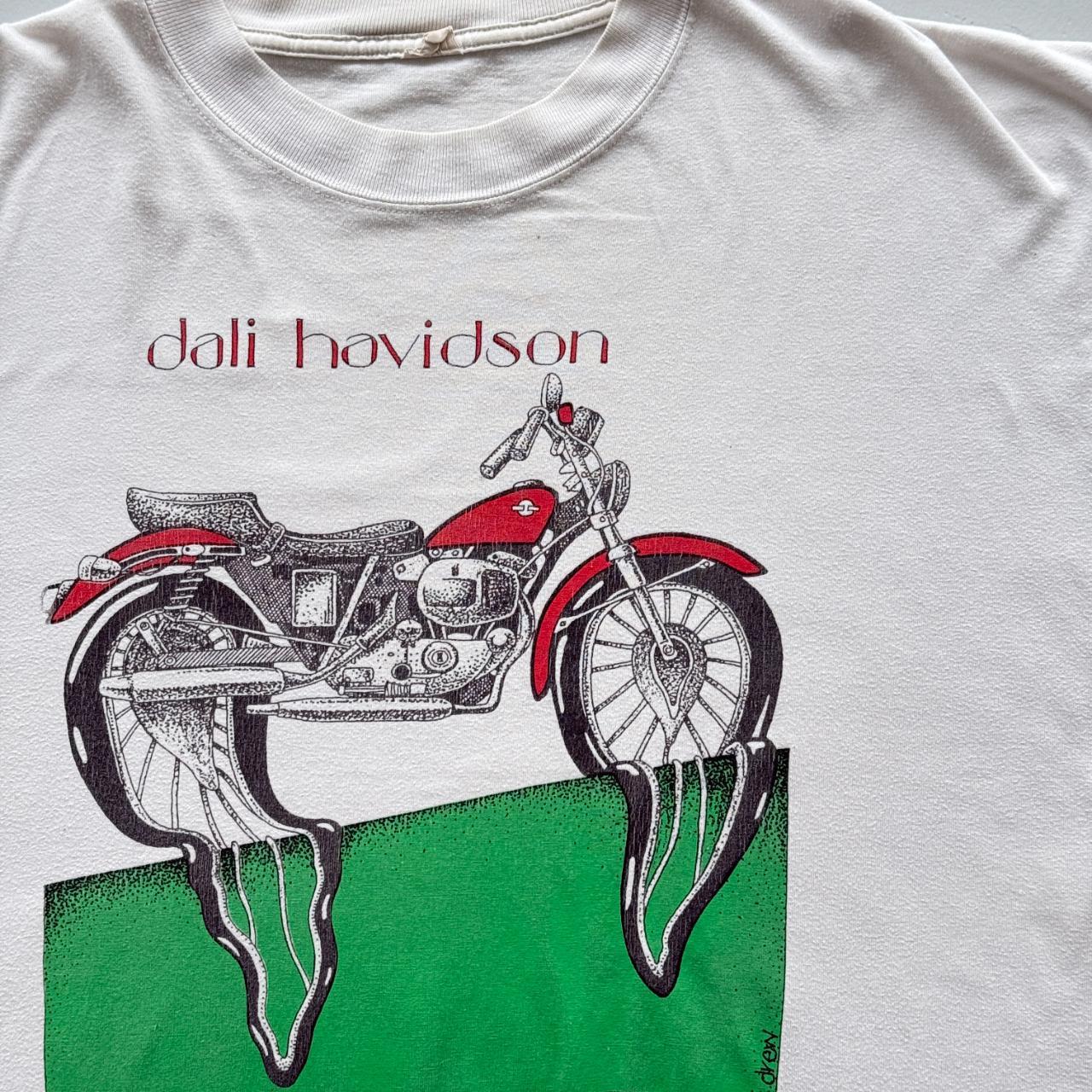 White Dali Havidson Salvador Dali / Harley Davidson Vintage 90's Art T-shirt - XL
