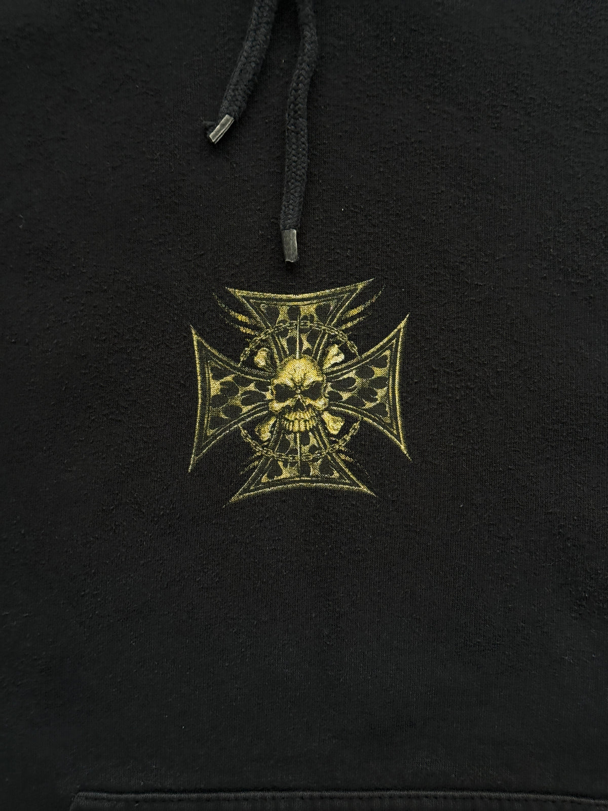 American Choppers Iron Cross Skull Y2K Vintage Hoodie - Large