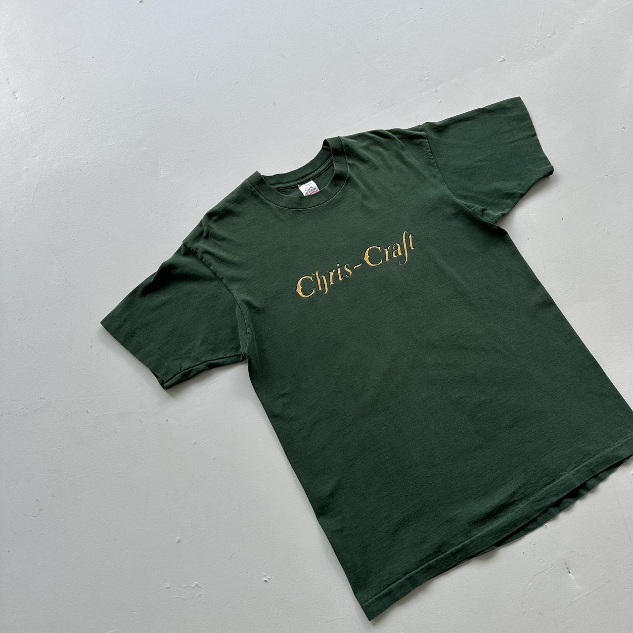 Dark Green Chris-Craft Slogan Vintage T-shirt - Large