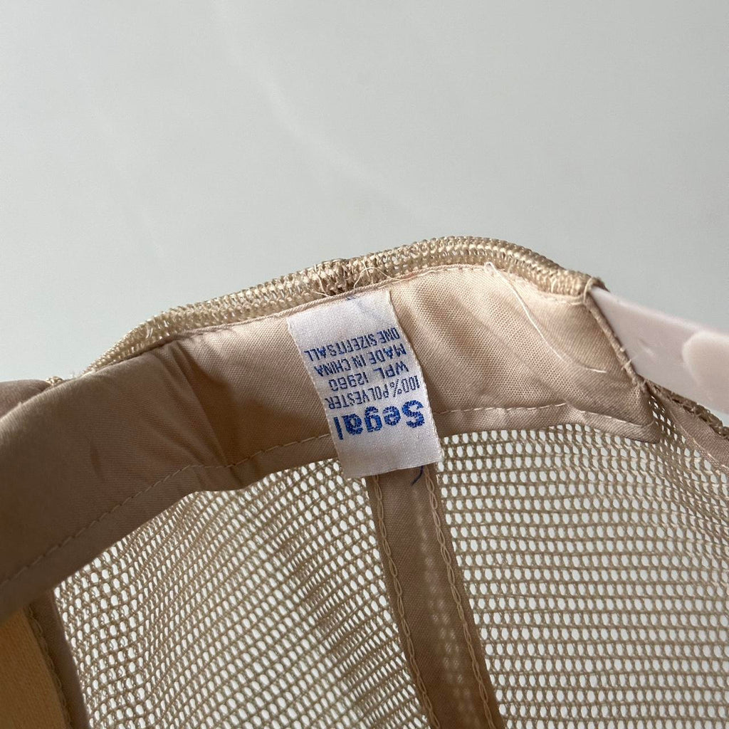 Cream Six Flags Vintage Foam and Mesh SnapBack Trucker Cap