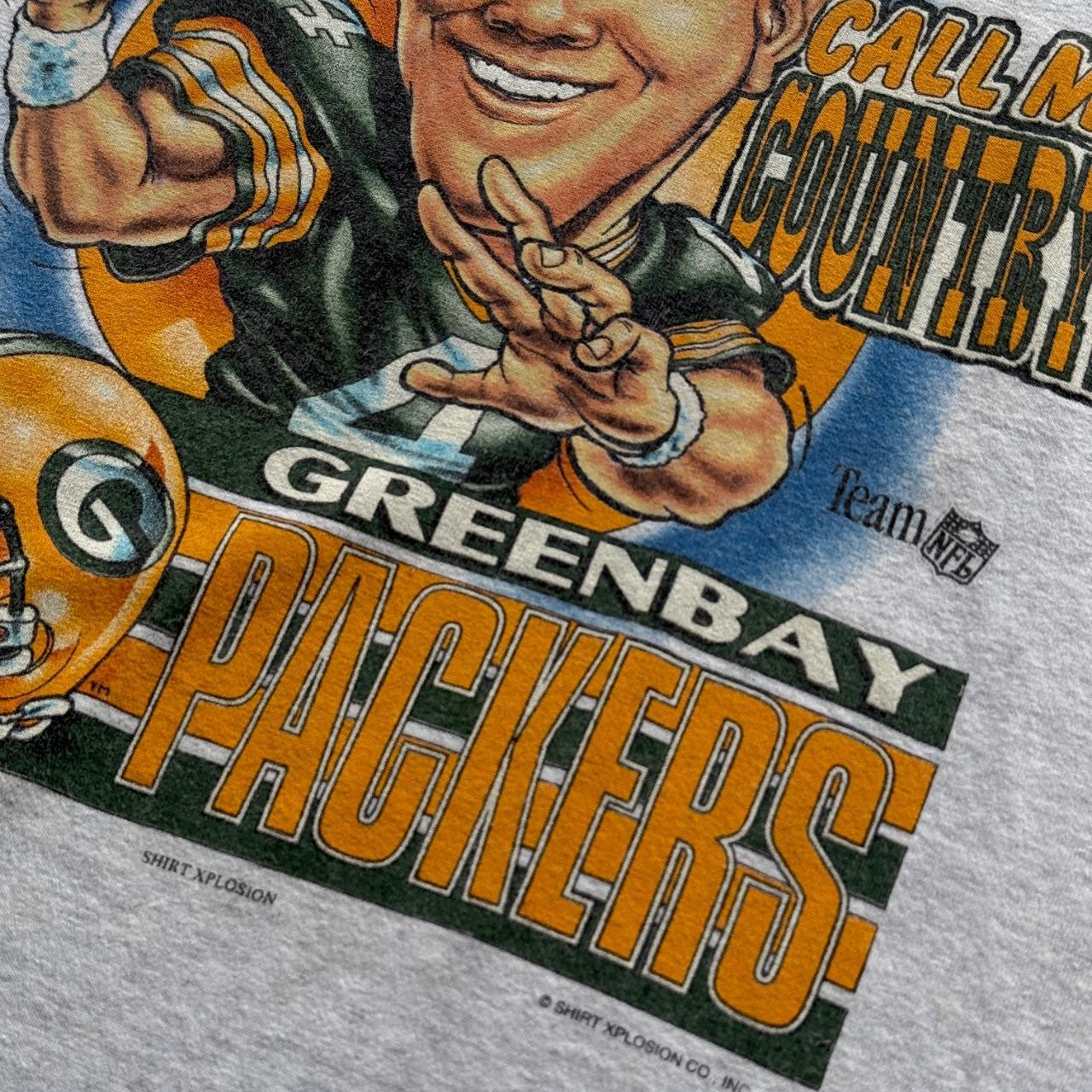Grey Bret Favre Green Bay Packers 90s Vintage NFL T-Shirt - XL