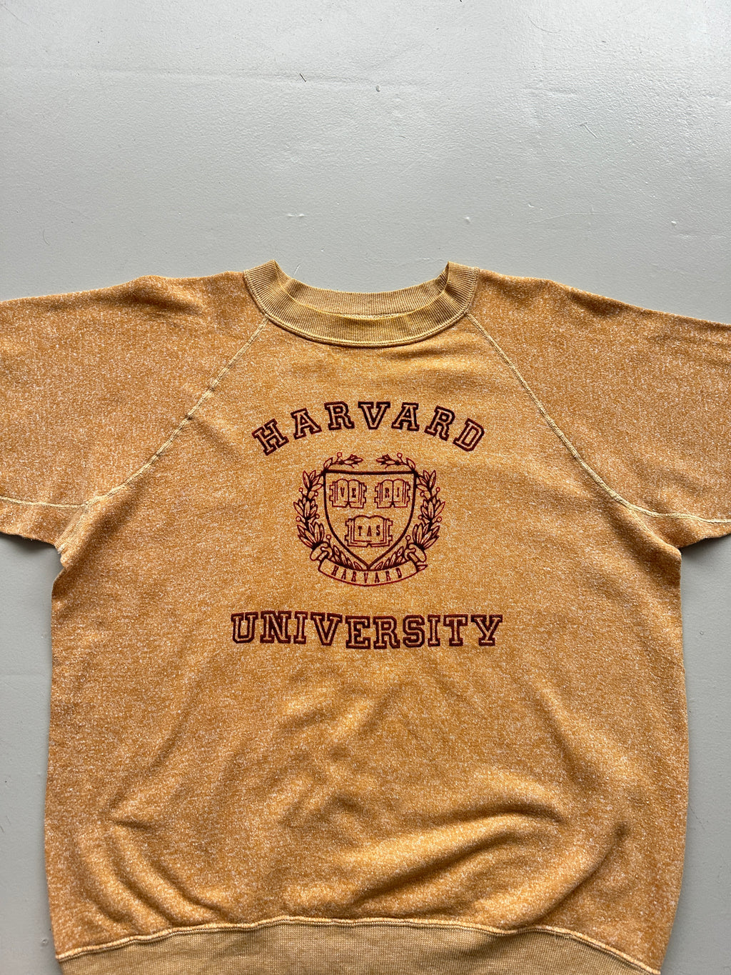 Golden Yellow Harvard University 60's/70's Vintage Sweatshirt - Medium