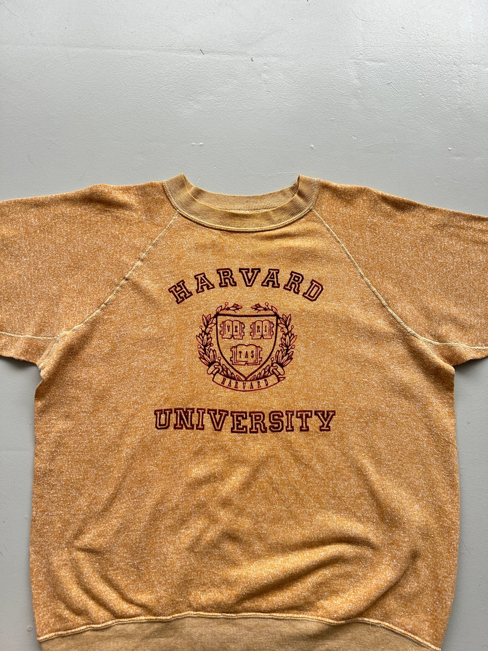 Golden Yellow Harvard University 60's/70's Vintage Sweatshirt - Medium