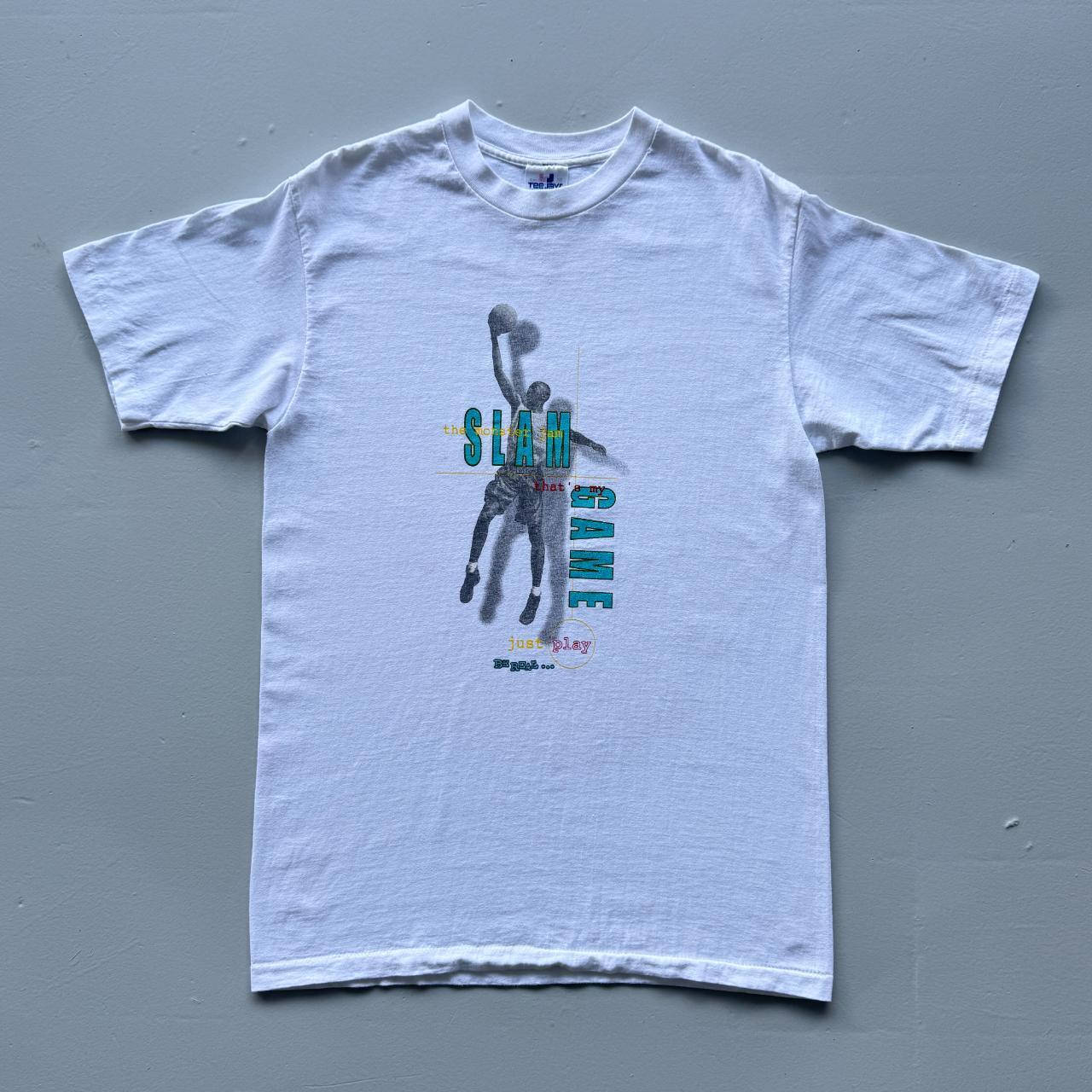 White Slam Michael Jordan Basketball Vintage 90’s T-shirt - Medium