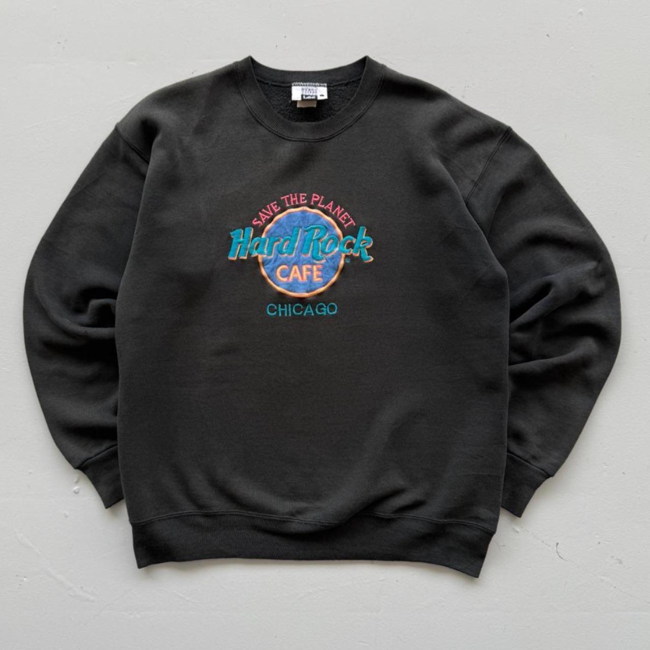 Faded Black Hard Rock Cafe 90’s Vintage Graphic Sweatshirt - Medium