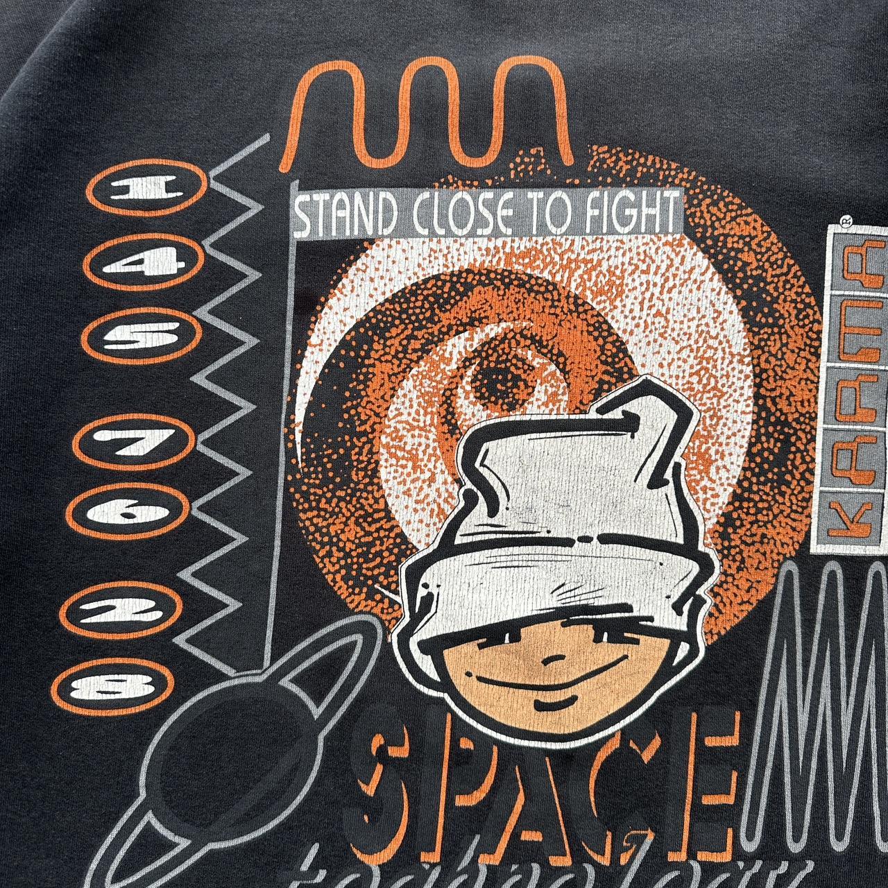 Faded Grey Karma Techno 90’s Vintage Graphic Sweatshirt - XL