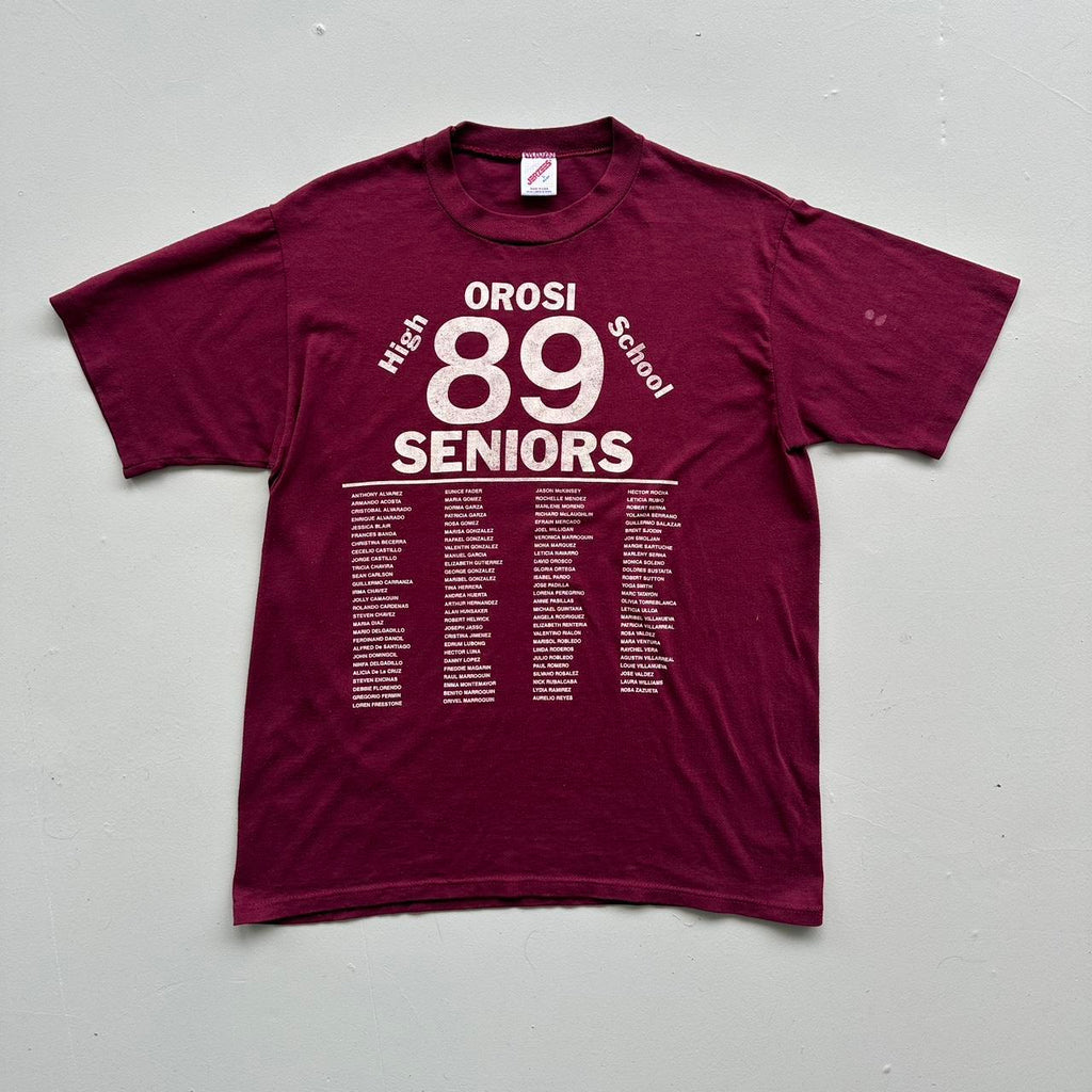 High School Seniors 1989 80s Vintage T-shirt - Medium