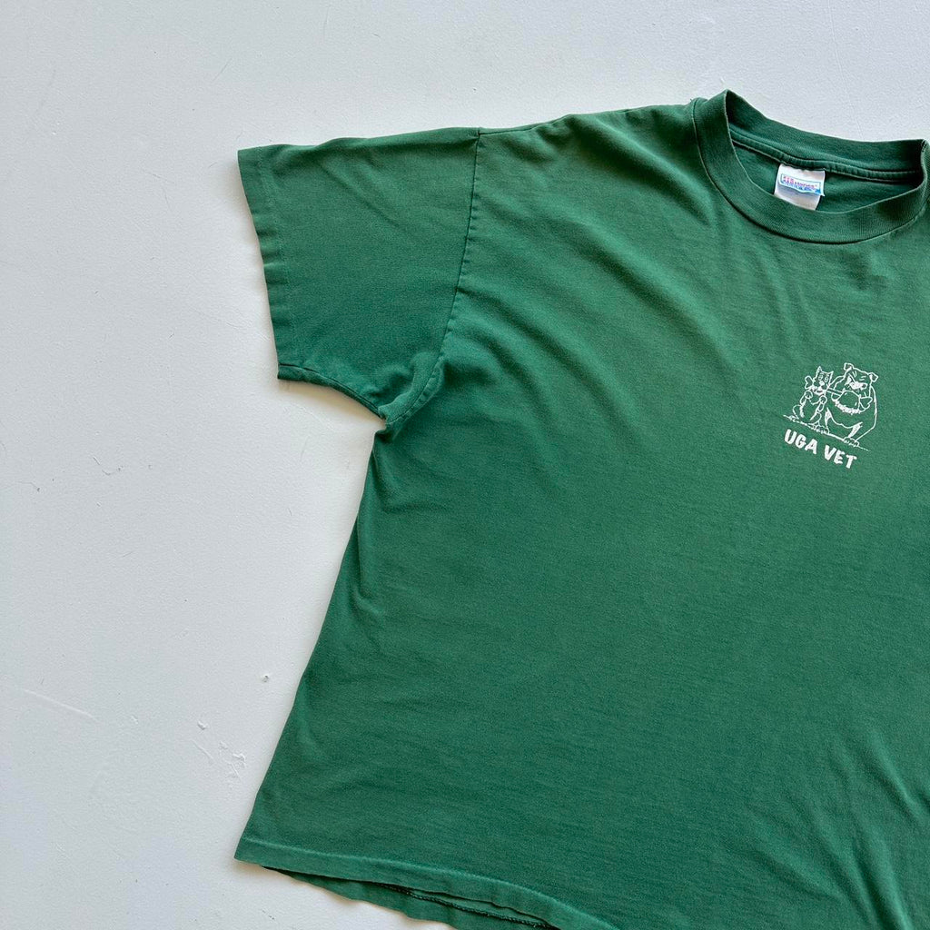 UGA Vet Green Slogan 90s Vintage T-shirt - XL