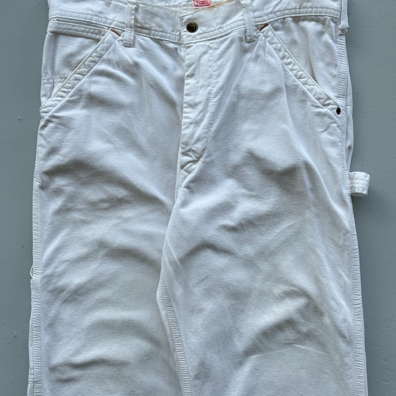 White Edwin 101 Canvas Carpenter 90's Vintage Pants - 31” x 29”