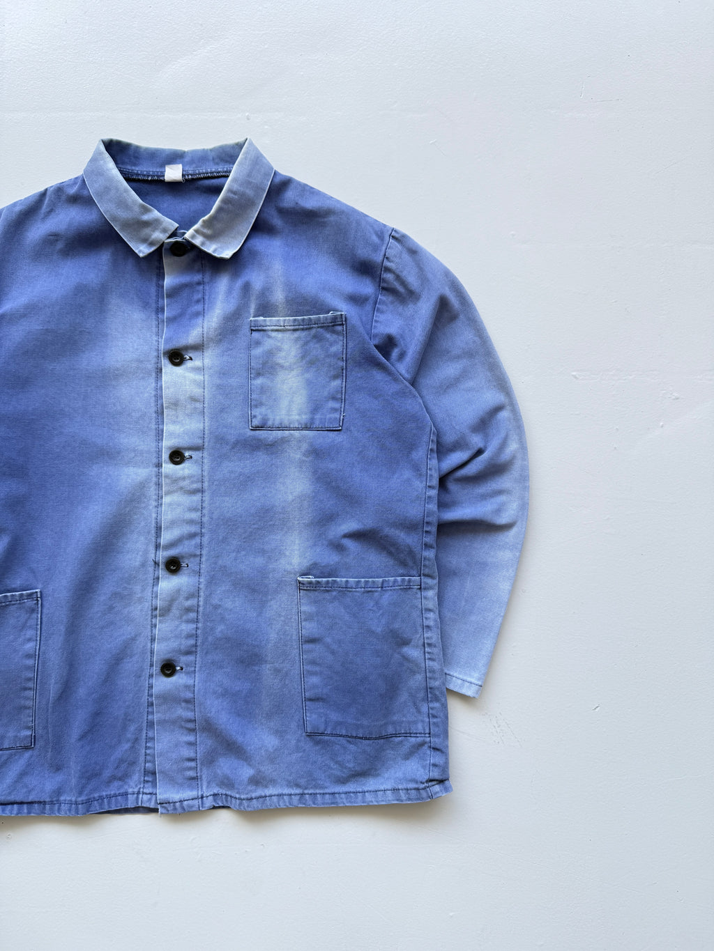 Blue French Chore Jacket 80's Vintage Workwear CH327 - Medium