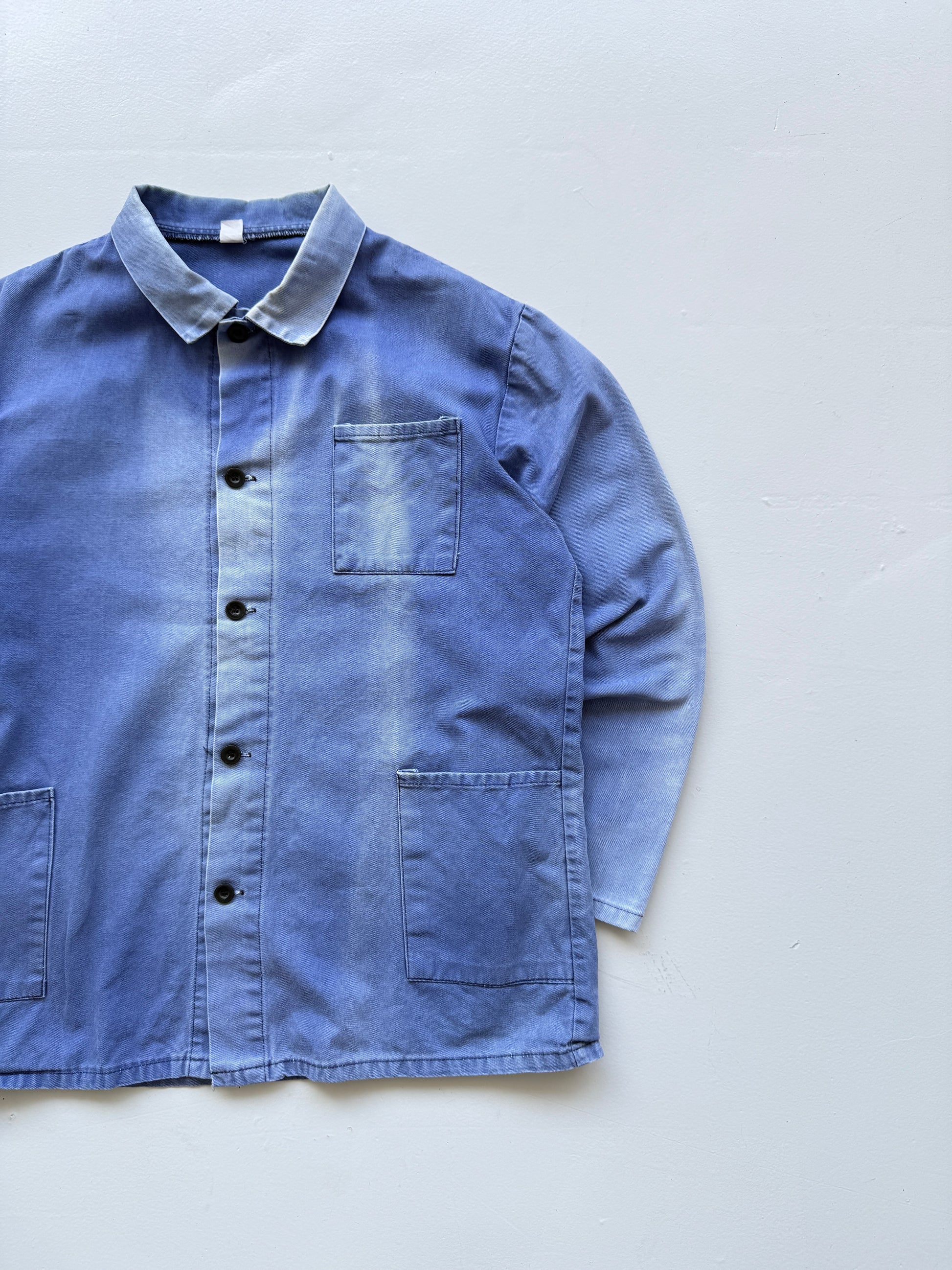 Blue French Chore Jacket 80's Vintage Workwear CH327 - Medium