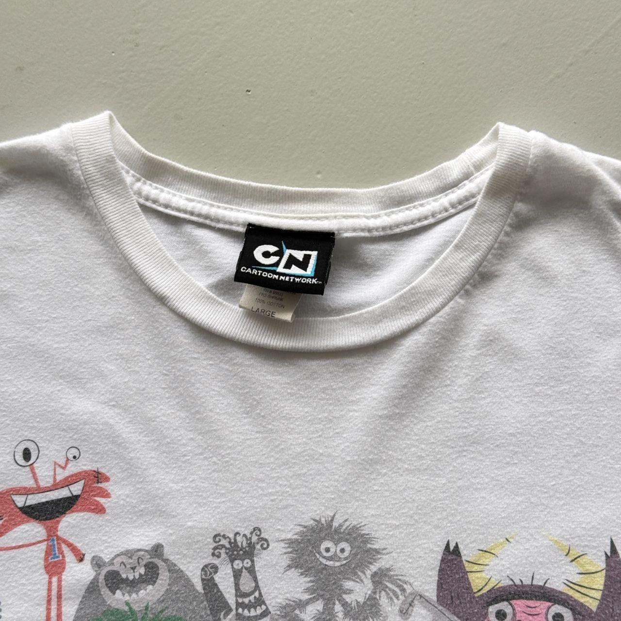 White Cartoon Network Fosters Imaginary Friends 00s Y2K Vintage Graphic T-Shirt - Large