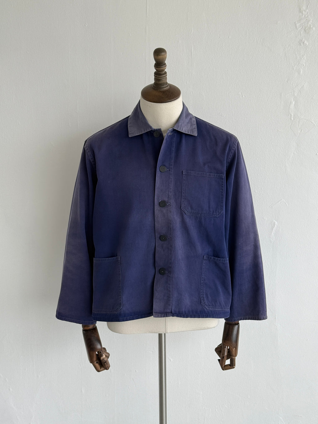 Faded Blue Friendship Made in China Vintage Workwear Chore Jacket CH386 - XS
