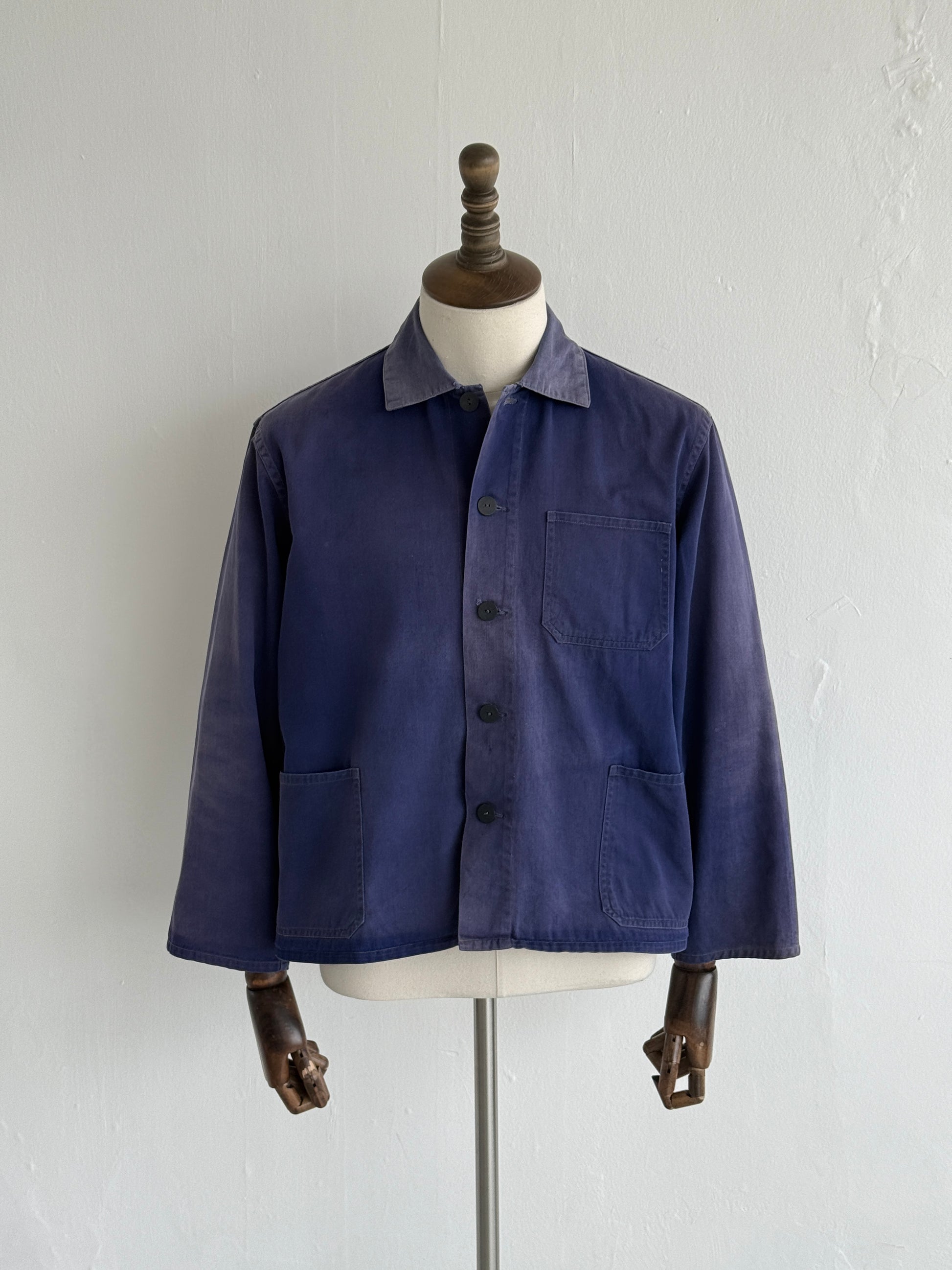 Faded Blue Friendship Made in China Vintage Workwear Chore Jacket CH386 - XS