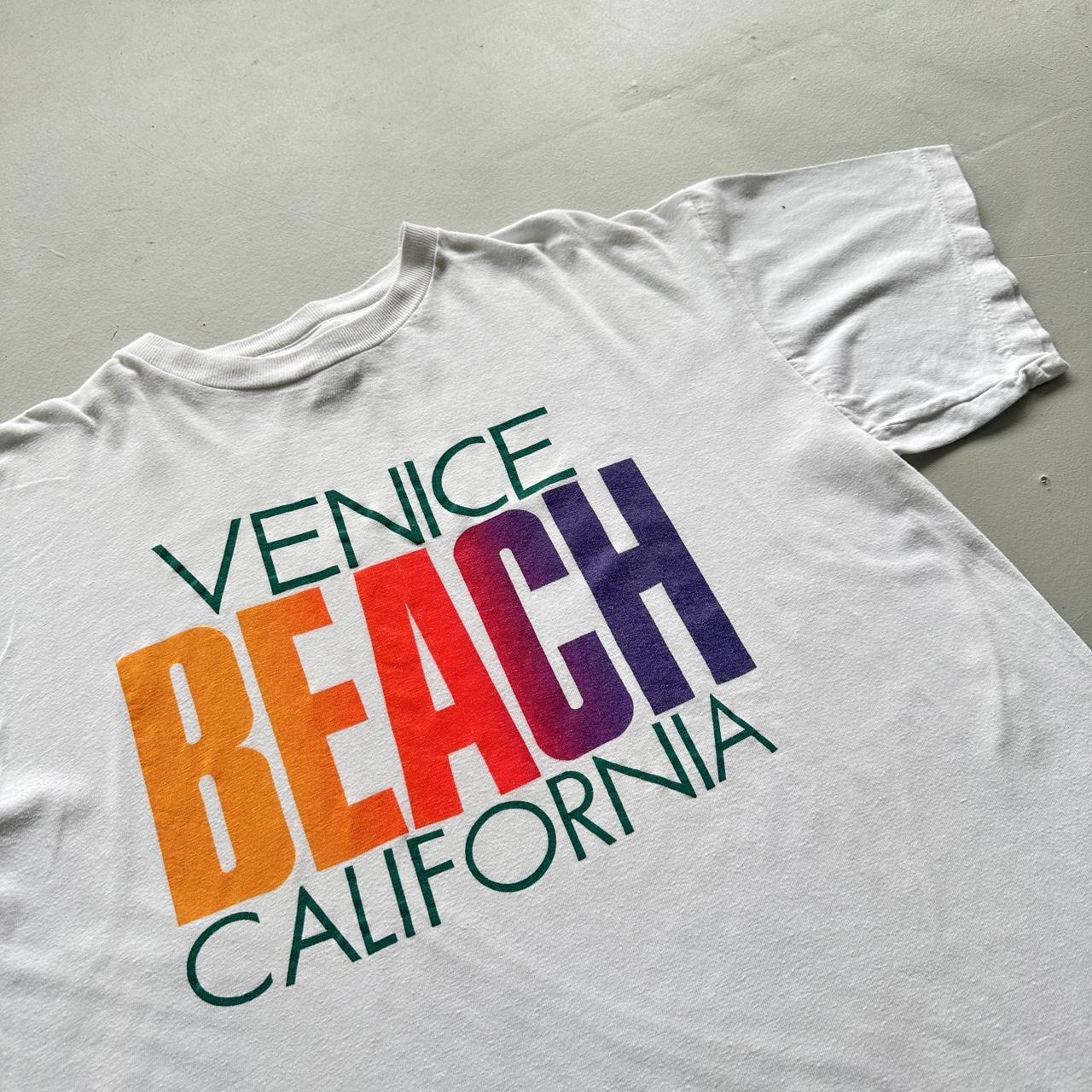 White Venice Beach California Vintage 90's T-shirt - Boxy XL