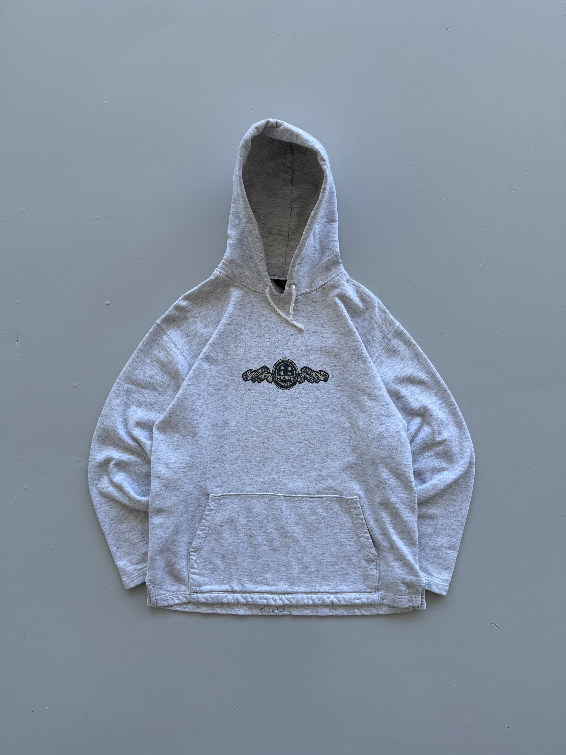Grey Maui and Sons 00's Vintage Y2K Surfer Graphic Hoodie - Small