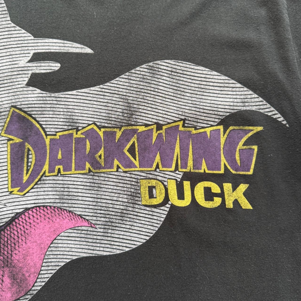 Black Darkwing Duck 00s Vintage Disney Graphic T-Shirt - Large