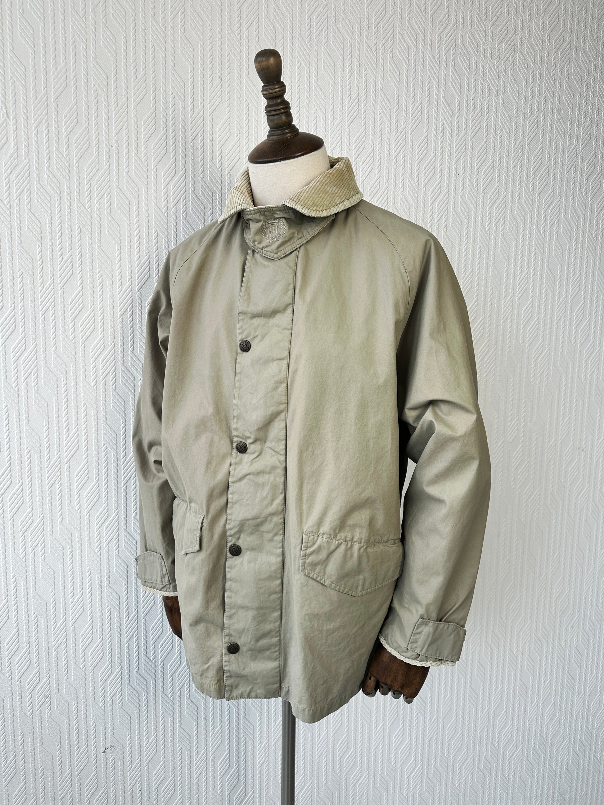 Henri Lloyd 90's Vintage Barn Jacket Corduroy Collar - Small