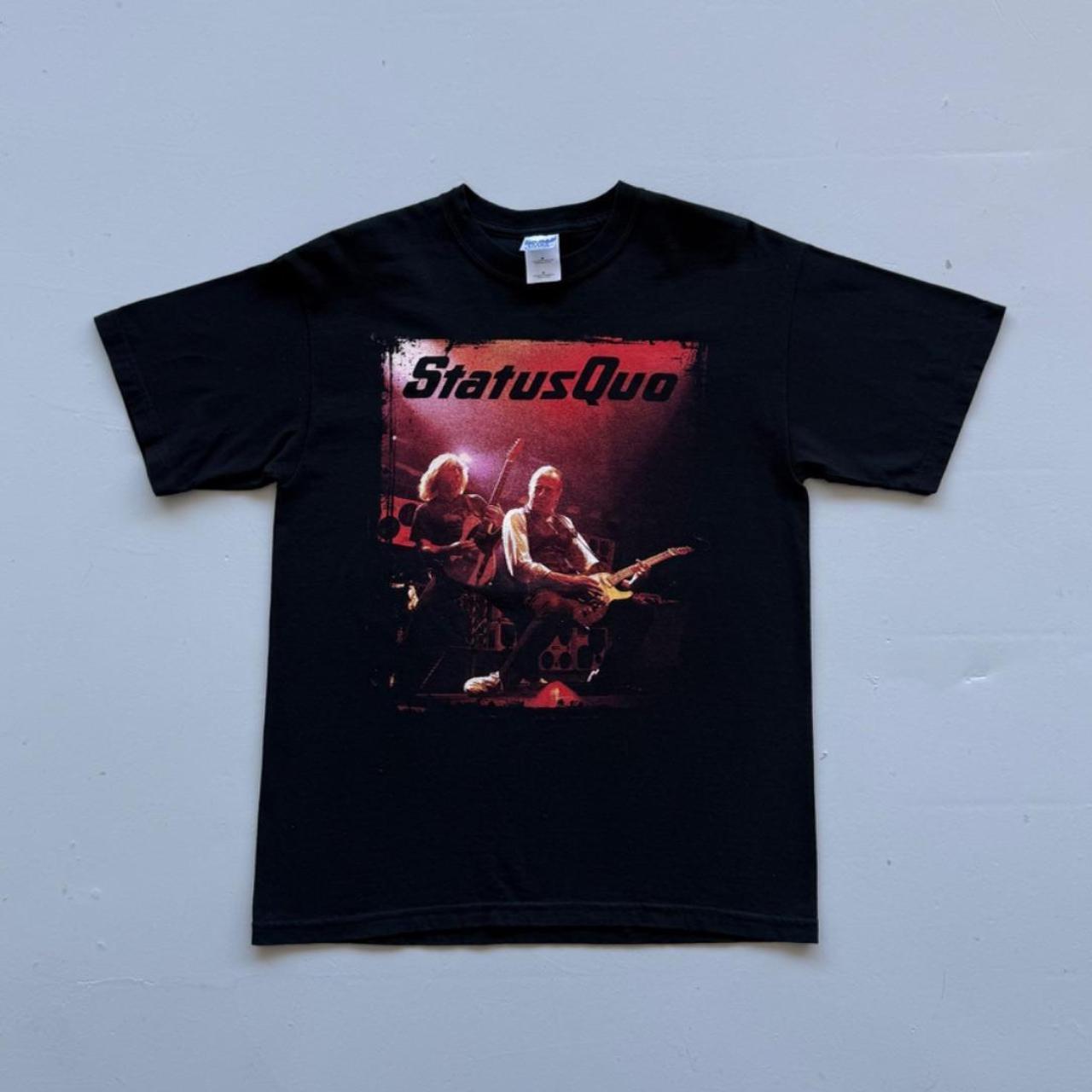 Black Status Quo 00s Vintage Graphic Band T-shirt - Medium
