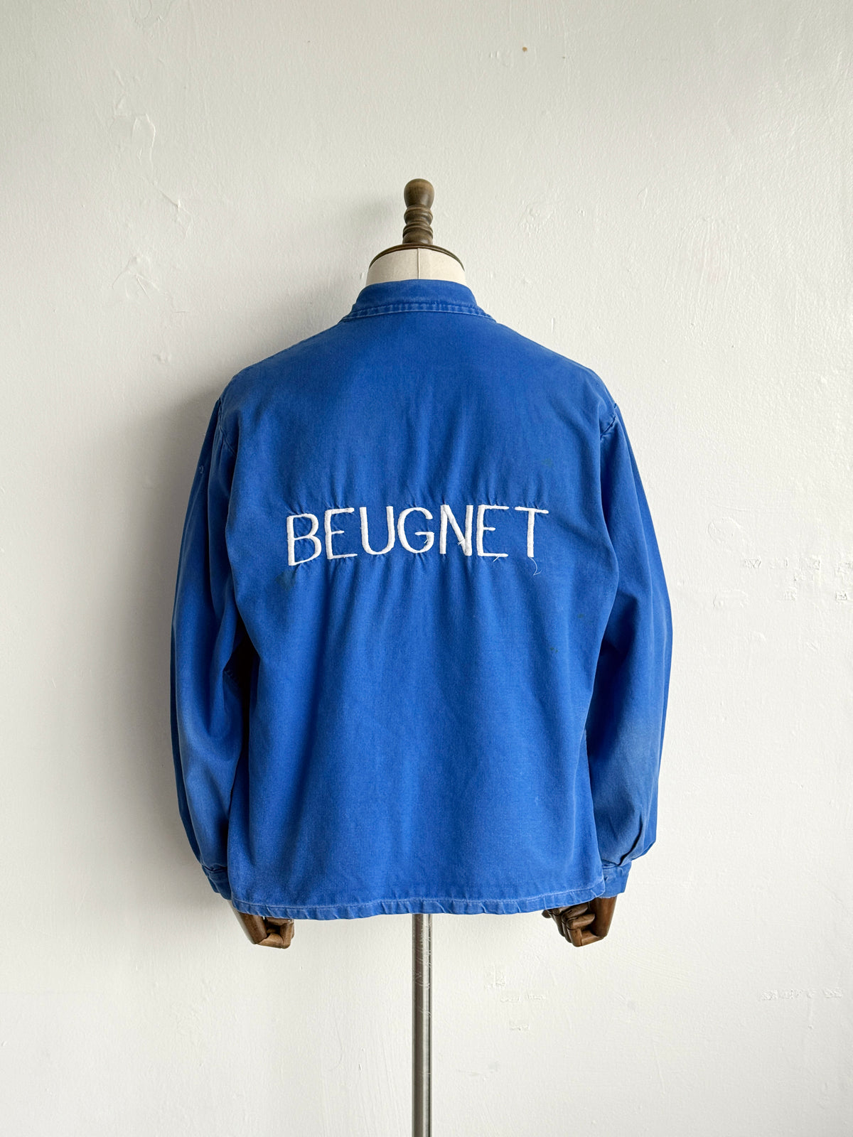 Thrashed Blue Beugnet 60's Vintage Workwear Chore Jacket CH556 - Medium