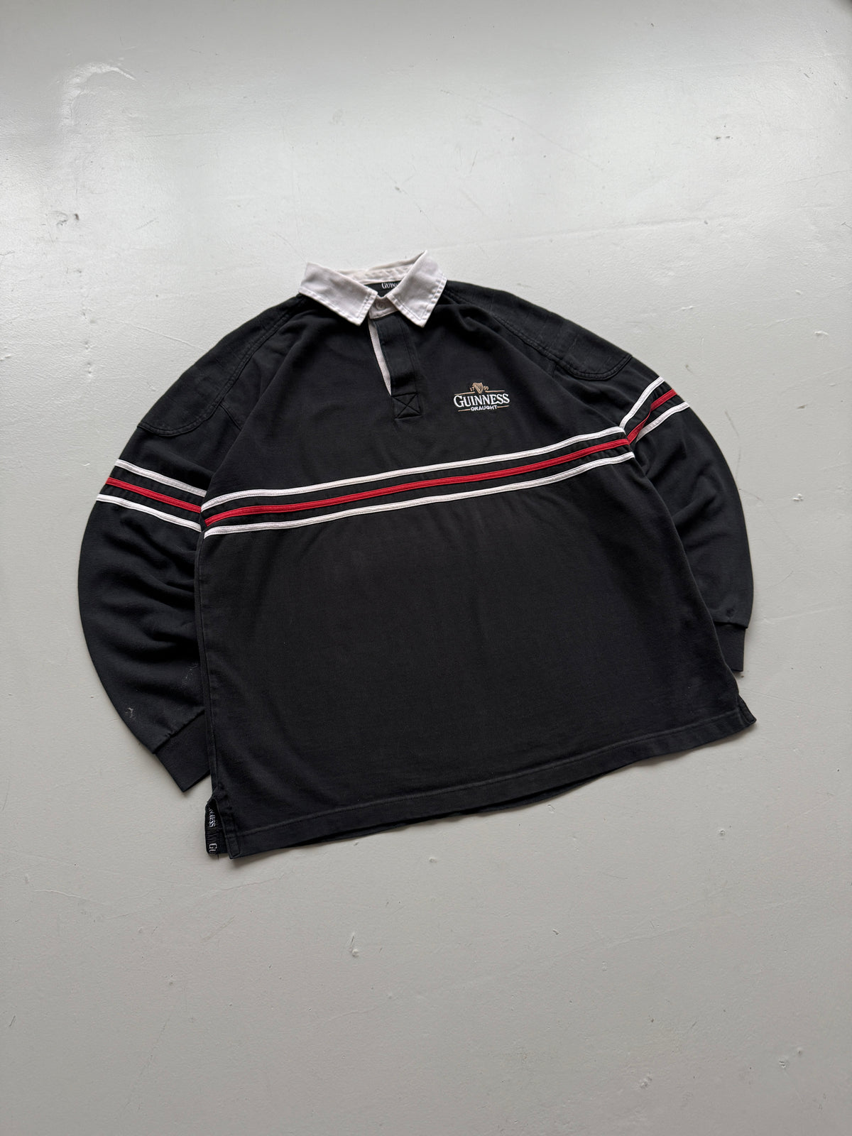 Guinness Draught Vintage Long Sleeve Rugby Polo - Large