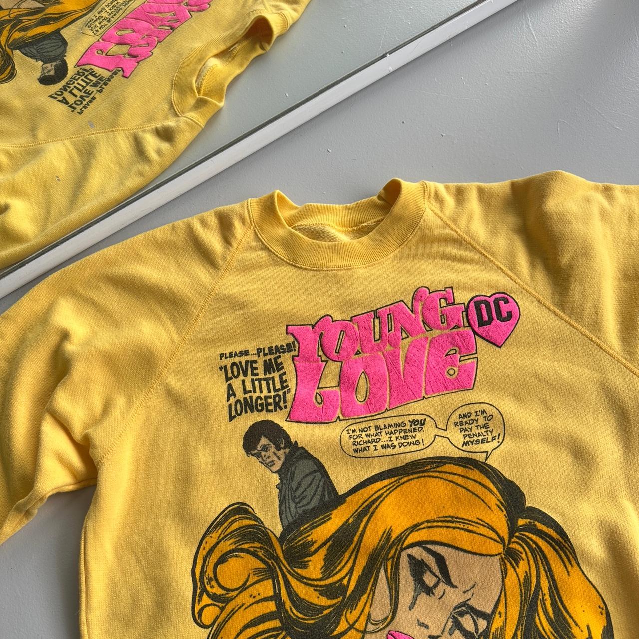 Yellow Young Love DC 1984 80’s Sweatshirt - Medium