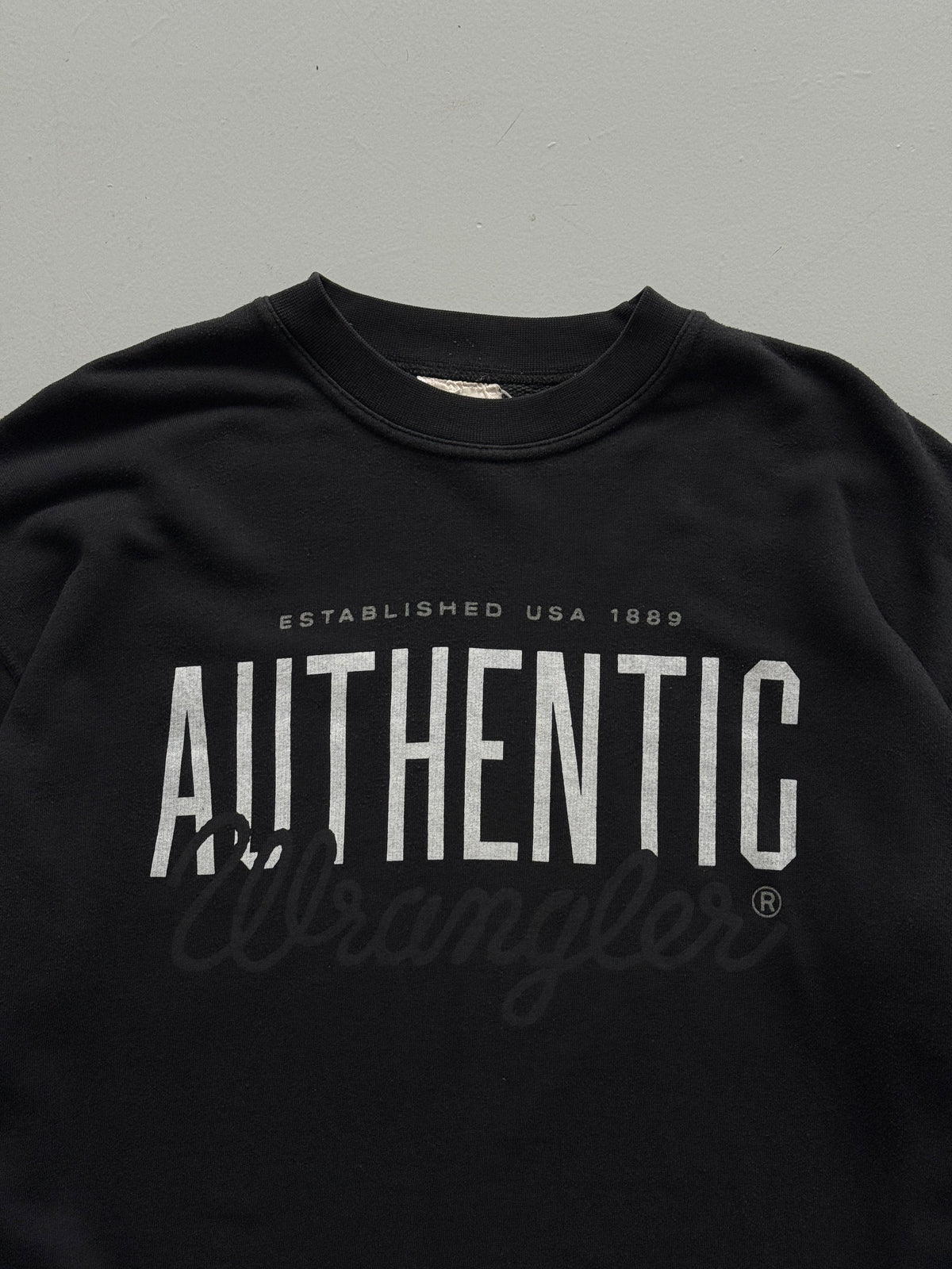 Wrangler Authentic Spell-Out Made in Portugal 90's Vintage Sweatshirt - Large