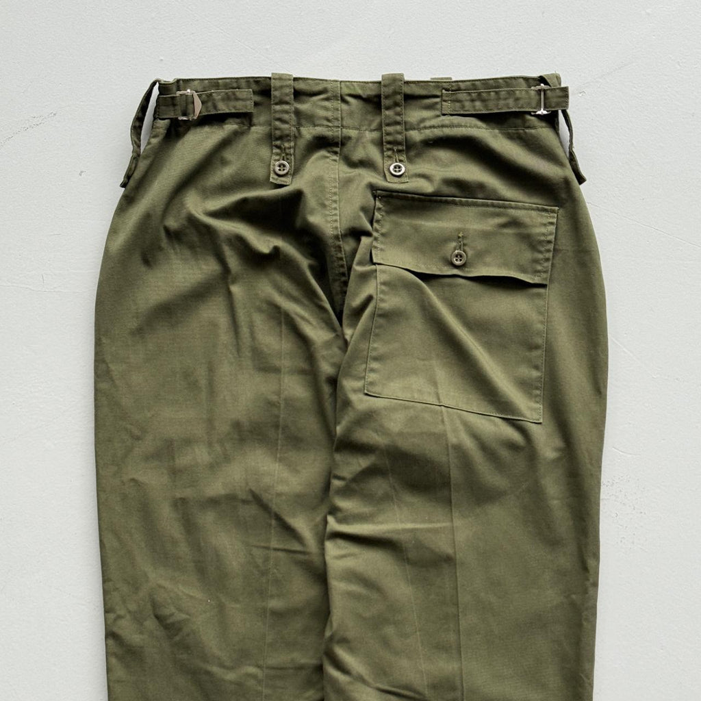 Green Military Pants 90's Vintage Trousers - 28” x 31”